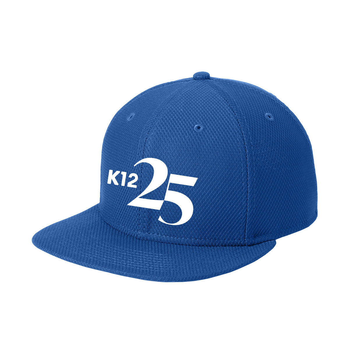 K12 25 YEARS EMBROIDERED LOGO NEW ERA ORIGINAL FIT DIAMOND ERA FLAT BILL SNAPBACK CAP