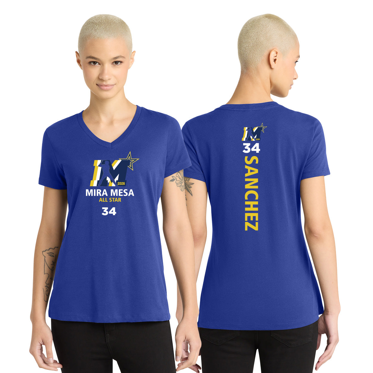 MMLL 26 ALL-STARS LOGO PERFECT WEIGHT  V-NECK TEE