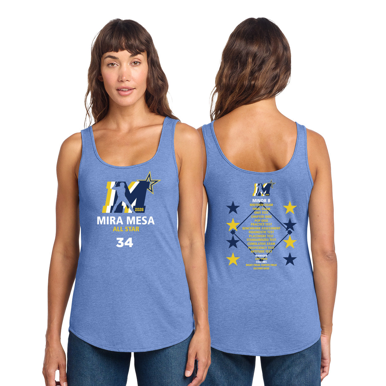 MMLL 26 ALL-STARS LOGO WOMENÕS PERFECT TRI RELAXED TANK