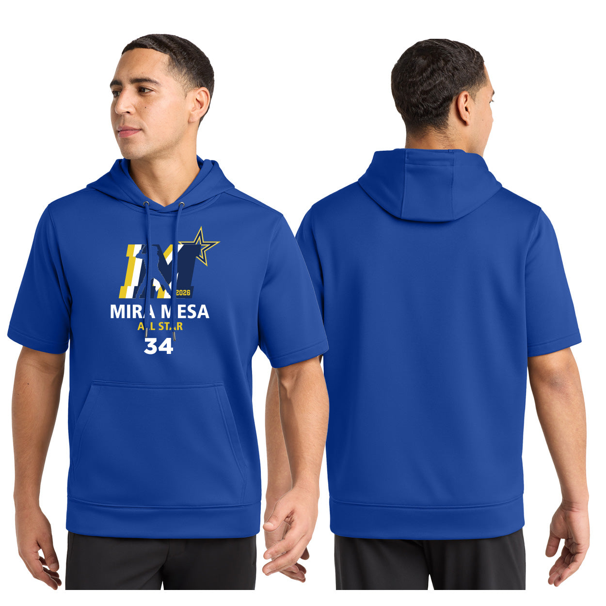 MMLL 26 ALL-STARS LOGO PERFORMANCE FLEECE SHORT SLEEVE HOODED PULLOVER