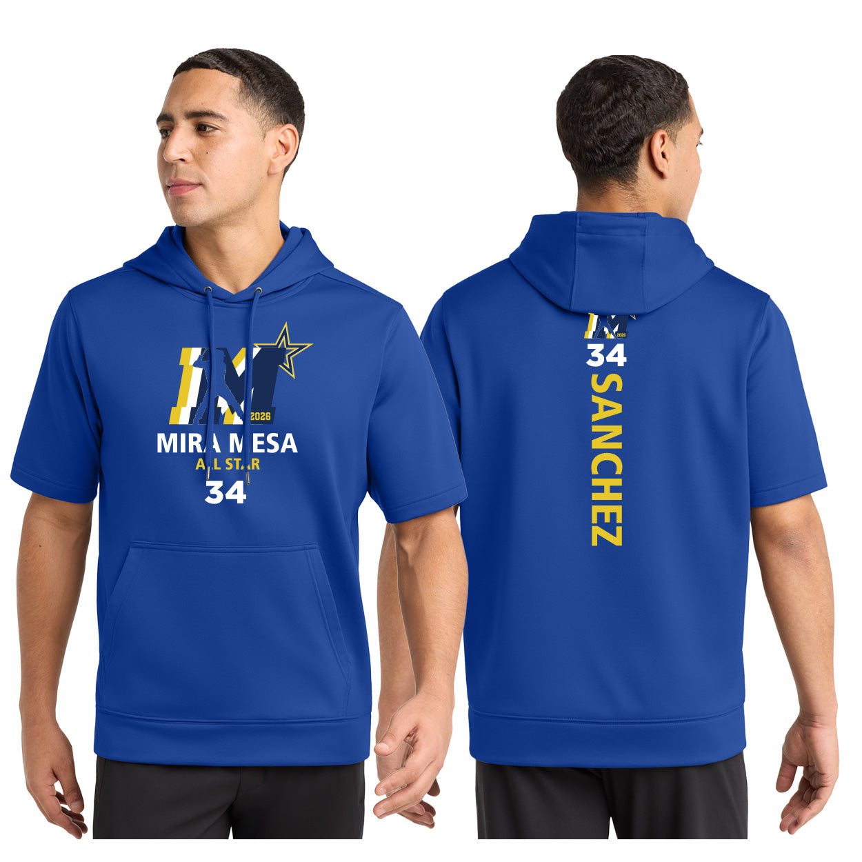 MMLL 26 ALL-STARS LOGO PERFORMANCE FLEECE SHORT SLEEVE HOODED PULLOVER