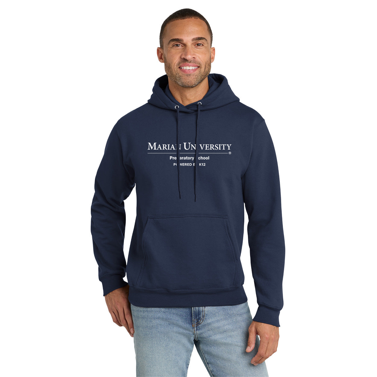MARIAN UNIVERSITY LOGO PULLOVER HOODED SWEATSHIRT