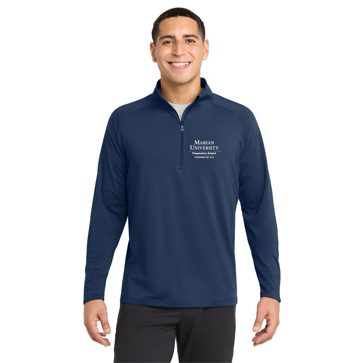 MARIAN UNIVERSITY LOGO STRETCH 1/4-ZIP PULLOVER