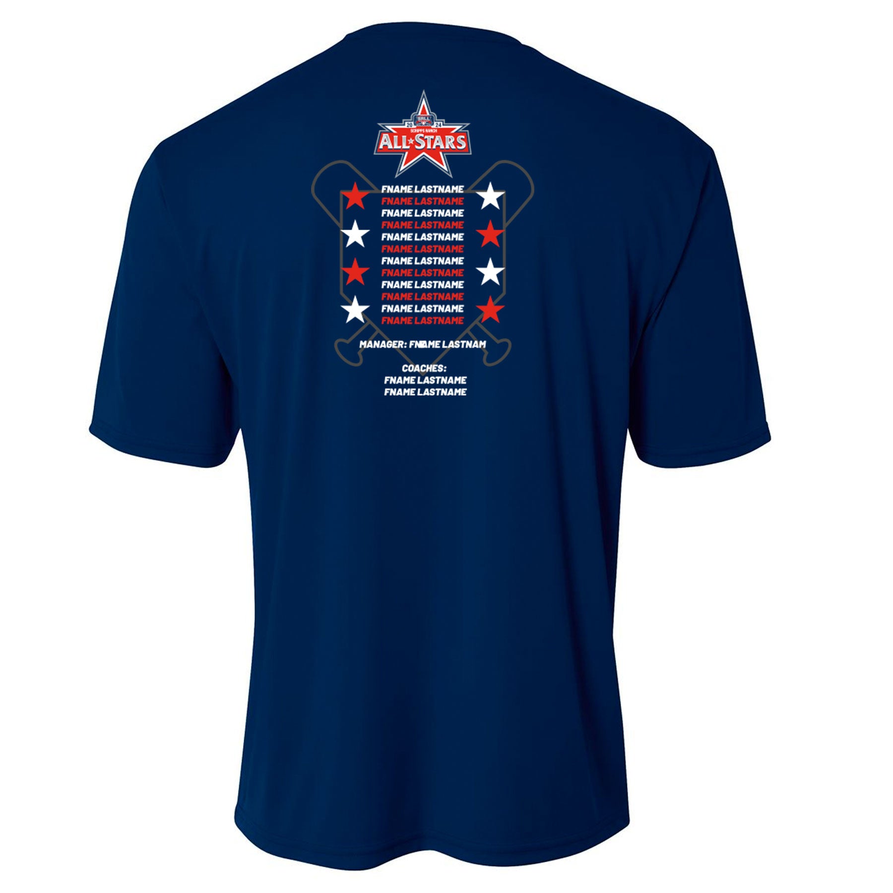 2024 SRLL ALL-STARS LOGO PERFORMANCE SHORT SLEEVE TEE