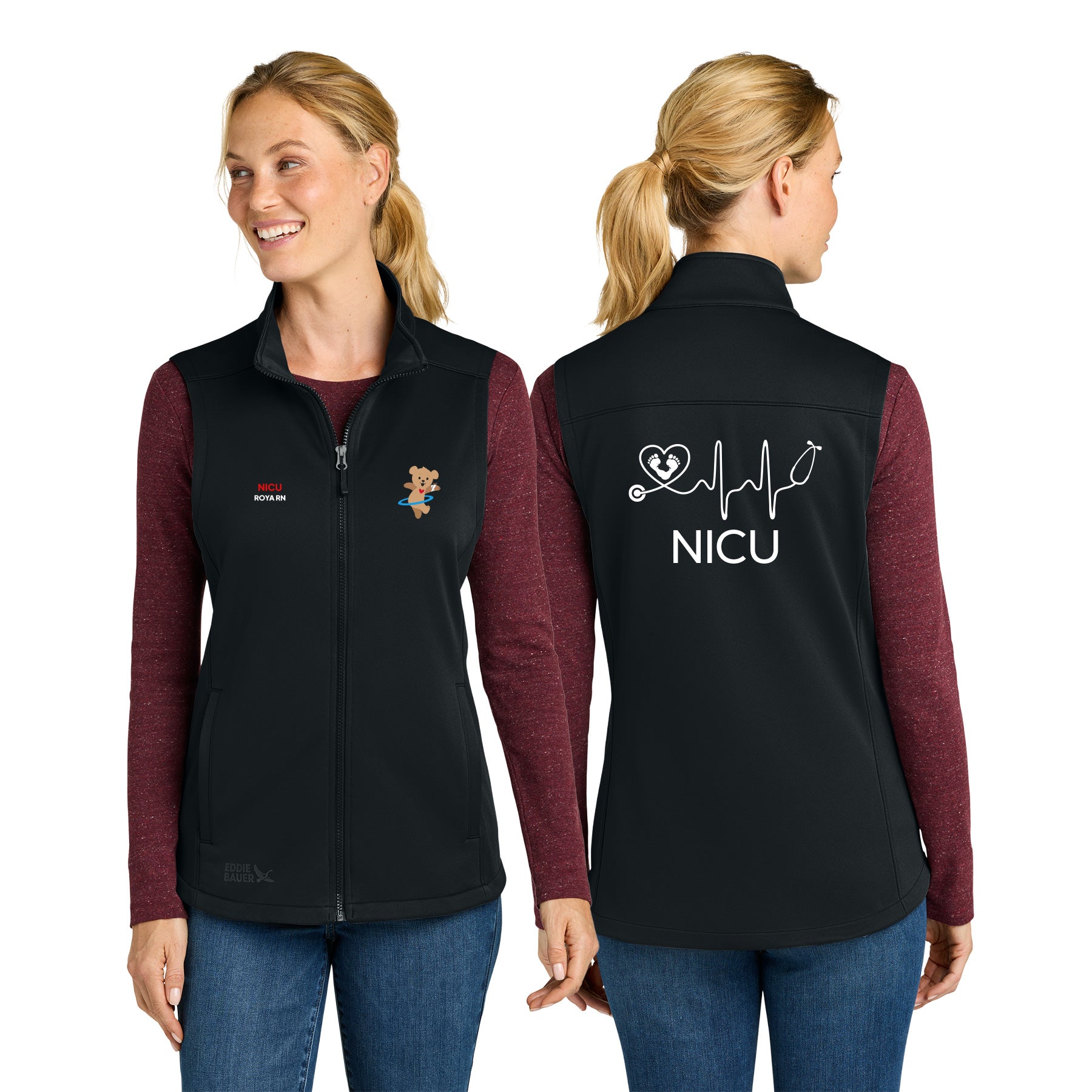 RADY NICU EDDIE BAUER WOMEN'S SMOOTH MID LAYER FLEECE VEST
