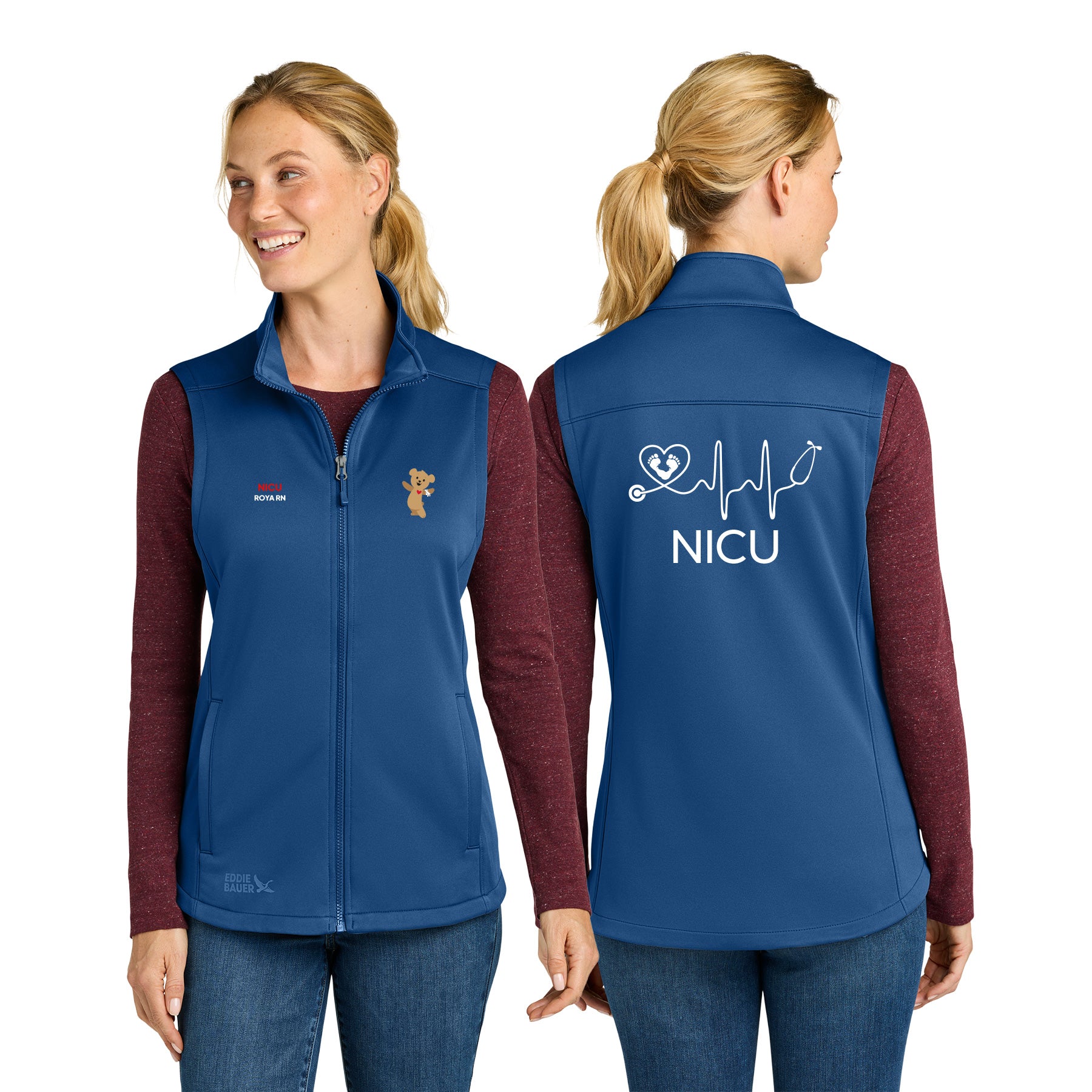 RADY NICU EDDIE BAUER WOMEN'S SMOOTH MID LAYER FLEECE VEST