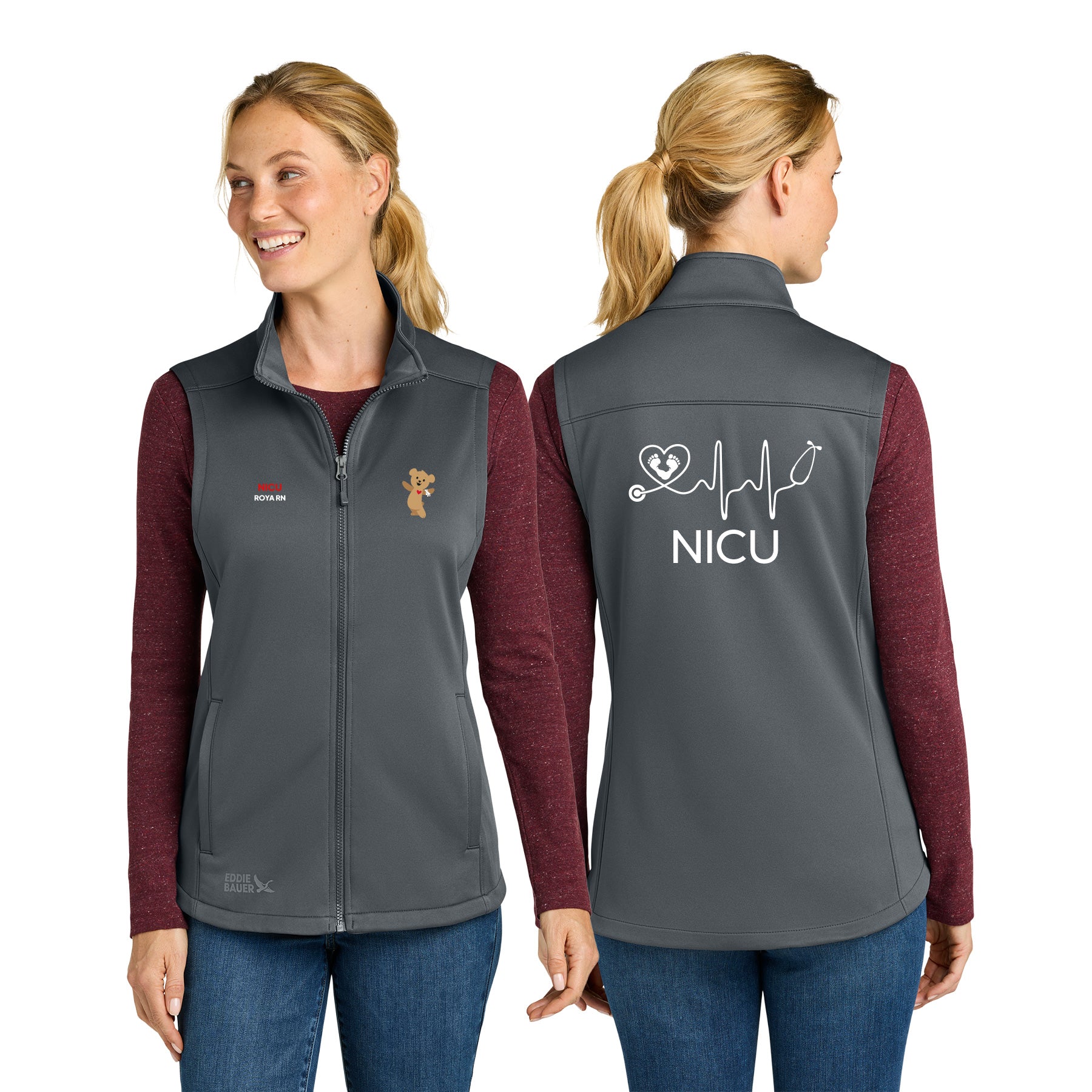 RADY NICU EDDIE BAUER WOMEN'S SMOOTH MID LAYER FLEECE VEST