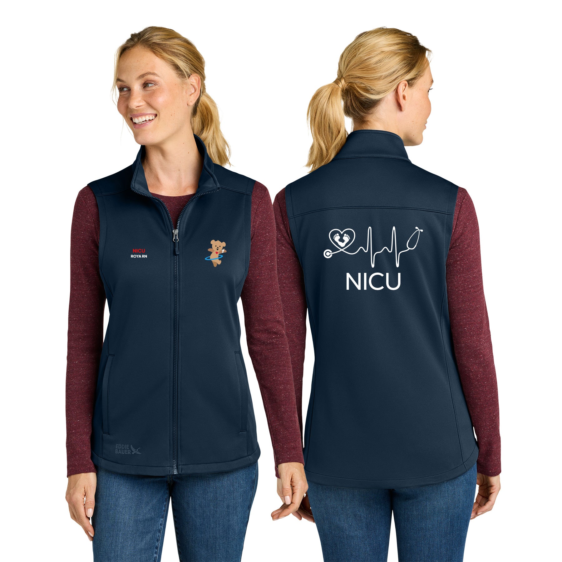 RADY NICU EDDIE BAUER WOMEN'S SMOOTH MID LAYER FLEECE VEST