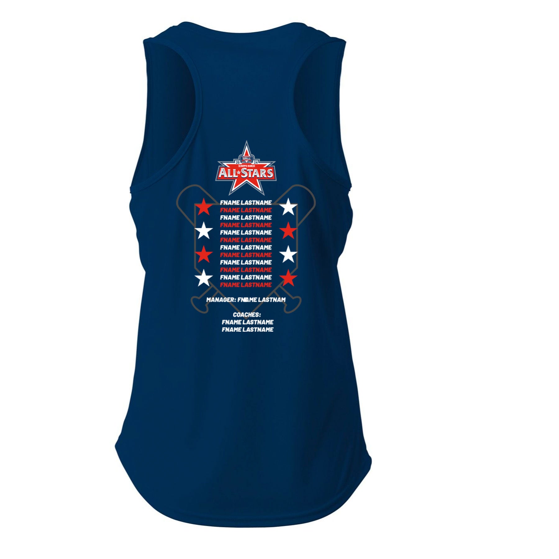 2024 SRLL ALL-STARS LOGO ATHLETIC RACER BACK TANK