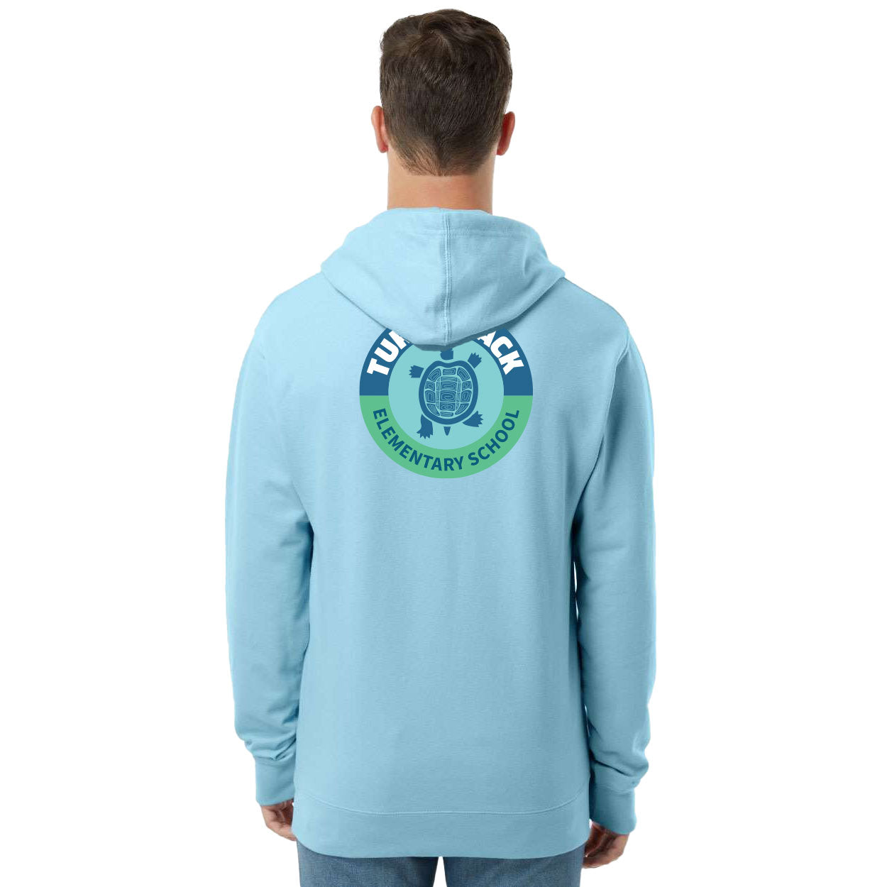 TURTLEBACK ELEMENTARY FRONT AND BACK LOGO MIDWEIGHT HOODED SWEATSHIRT