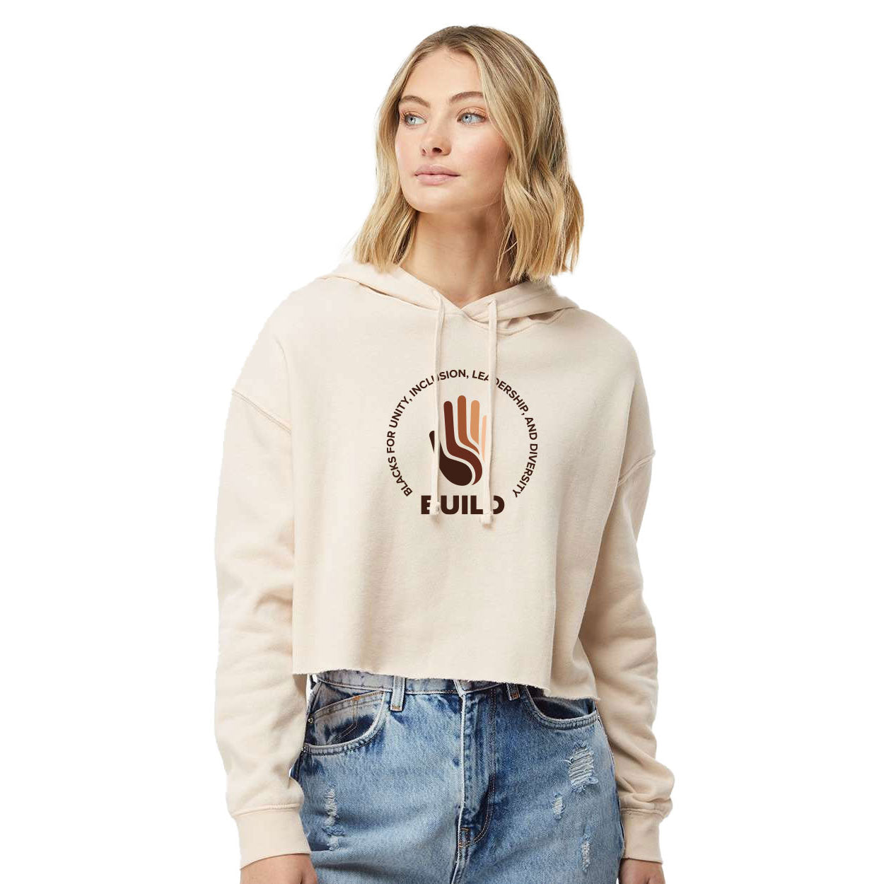 BUILD LOGO DISTRESSED - INDEPENDENT TRADING CO. CROP HOODED PULLOVER