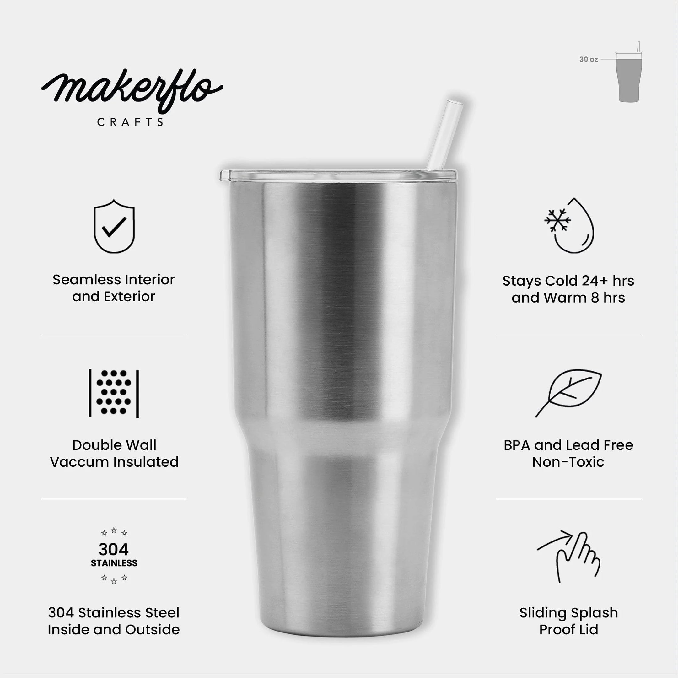 RAP SD  30oz Stainless Steel Tumbler