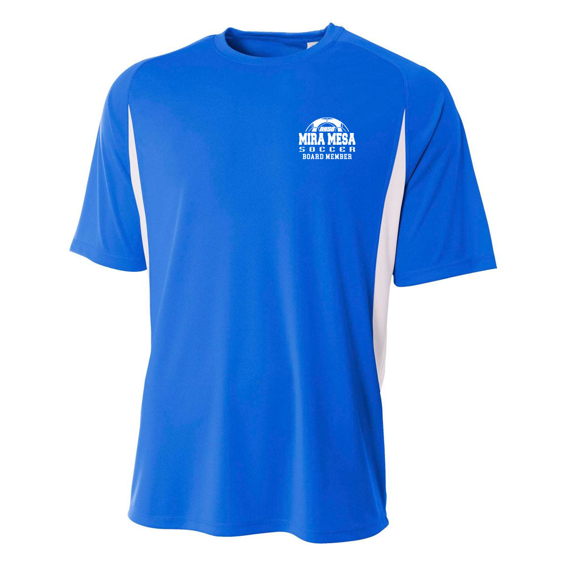 MIRA MESA AYSO  BOARD COOLING PERFORMANCE COLOR BLOCKED SHORT SLEEVE CREW