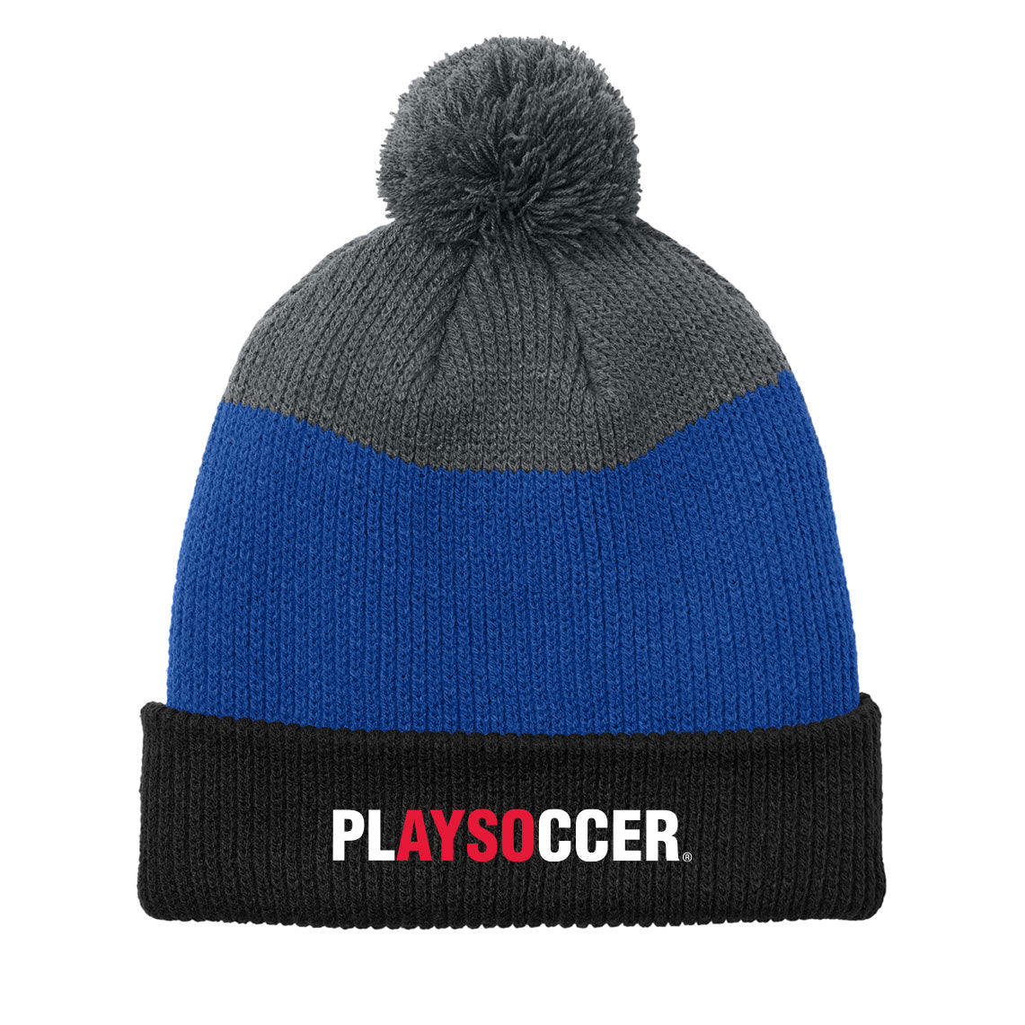 MIRA MESA AYSO  BOARD COZY STRIPED POM BEANIE