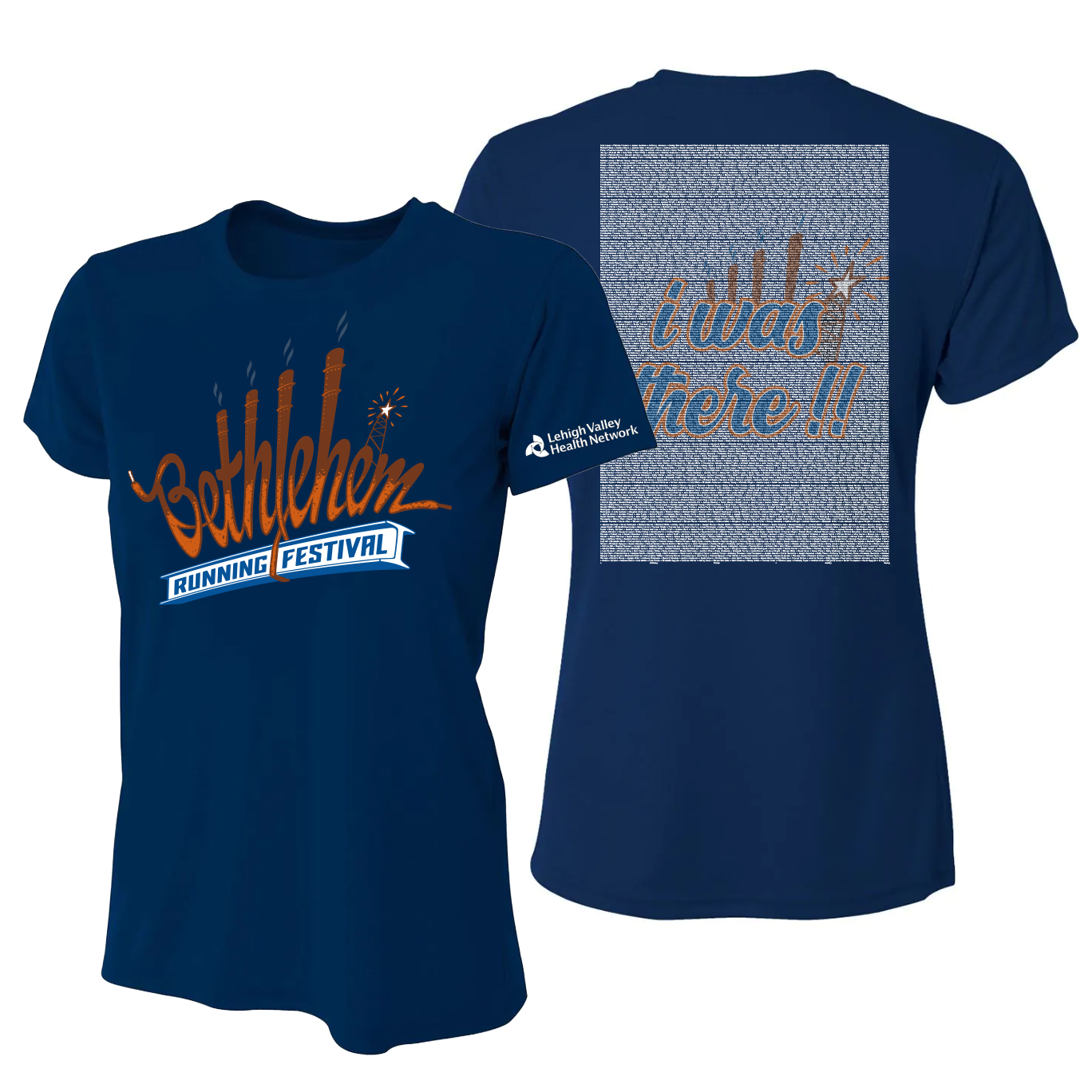 BETHLEHEM RUNNING FESTIVAL NAMES PERFORMANCE SHORT SLEEVE TEE