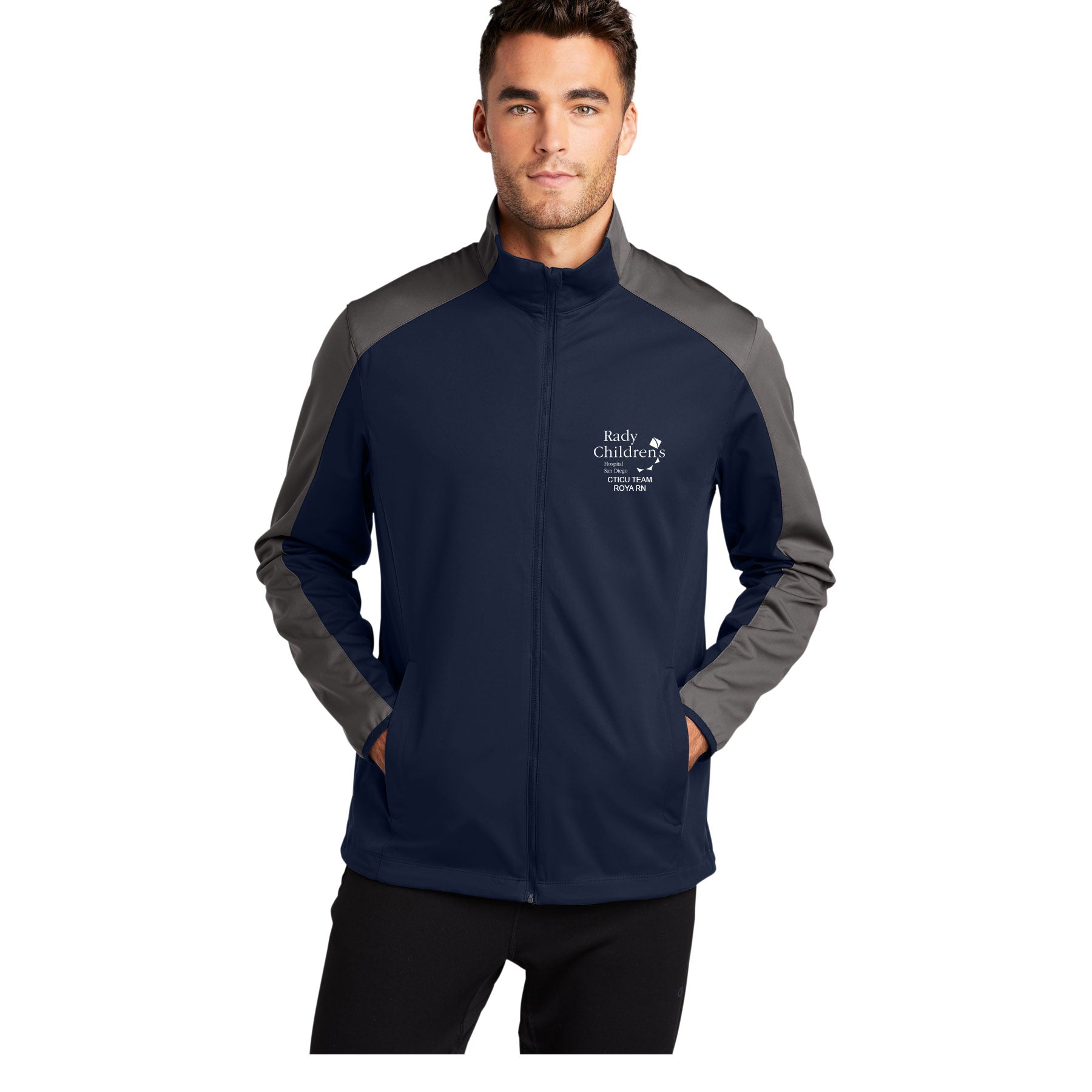 CTICU EMBROIDERED PORT AUTHORITY ACTIVE COLORBLOCK SOFT SHELL JACKET