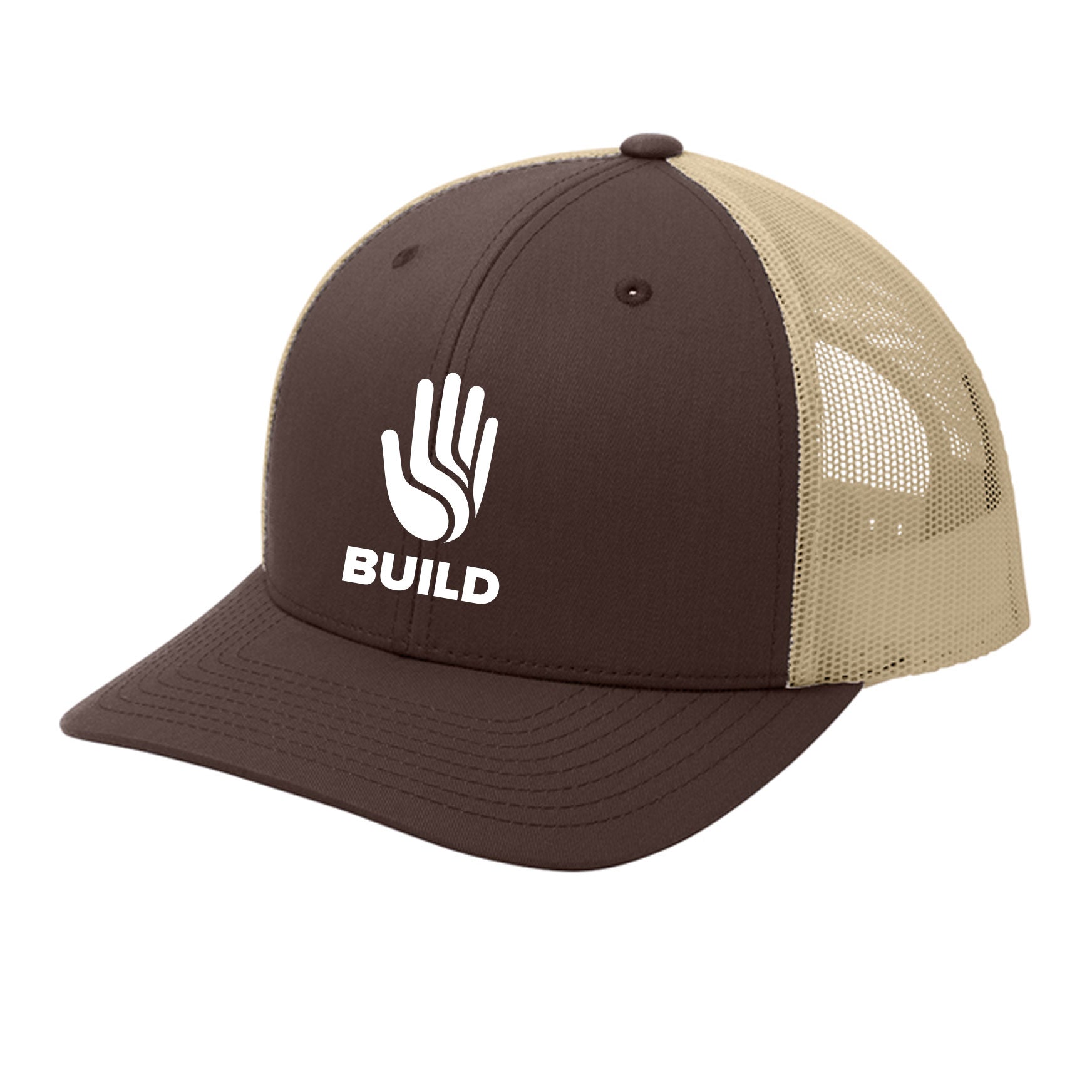 BUILD LOGO RETRO TRUCKER CAP