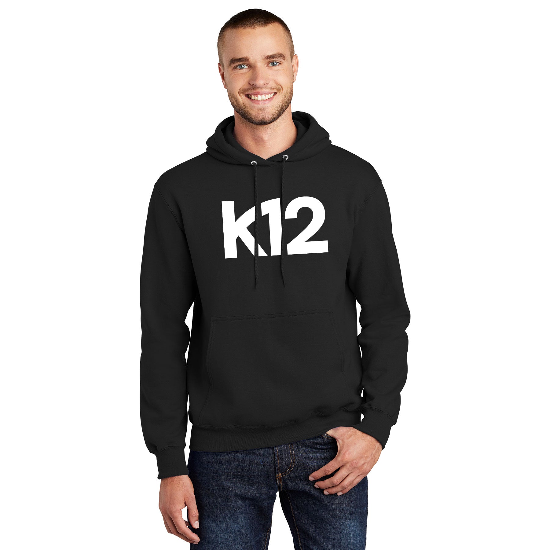 K12 LOGO ESSENTIAL FLEECE PULLOVER HOODED SWEATSHIRT