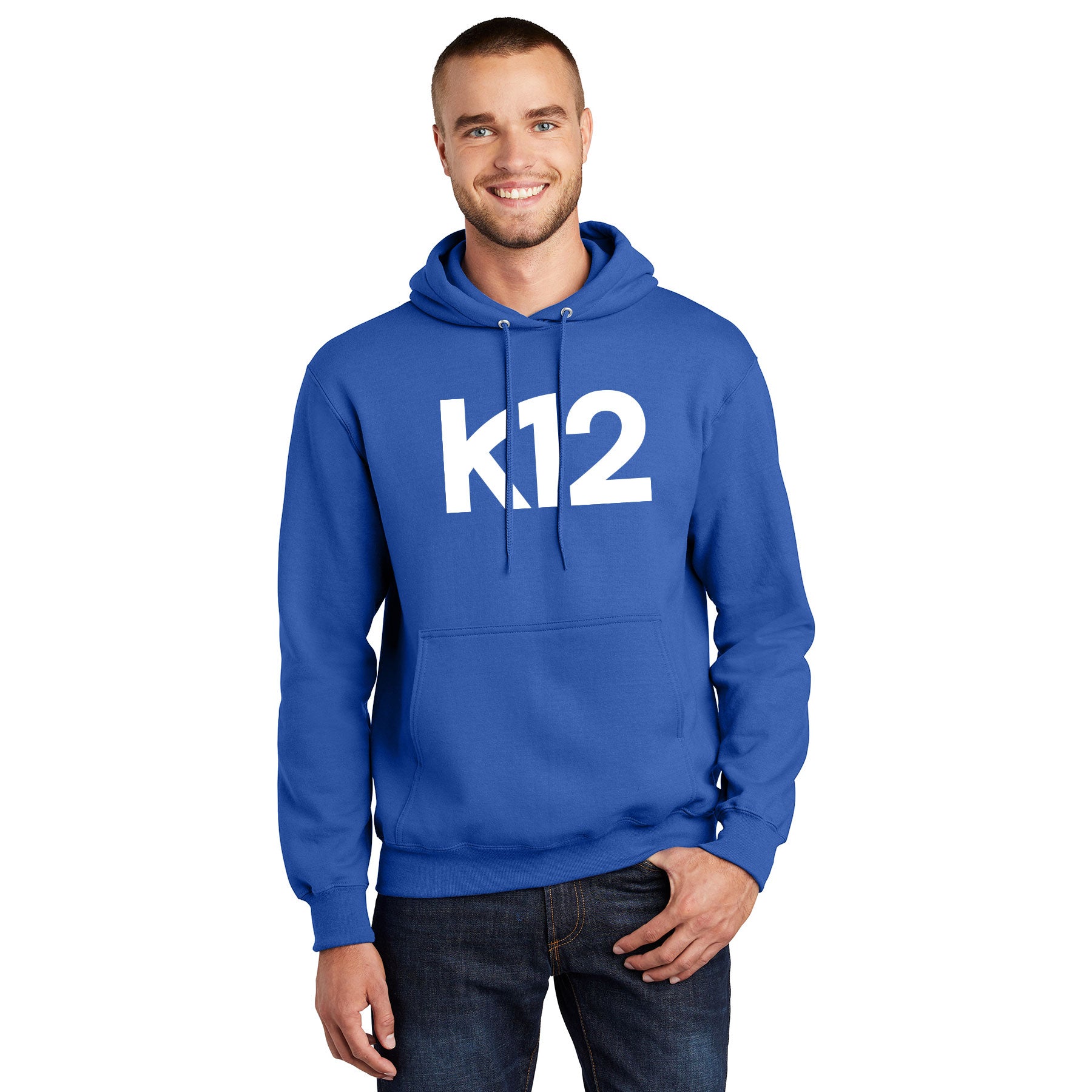 K12 LOGO ESSENTIAL FLEECE PULLOVER HOODED SWEATSHIRT