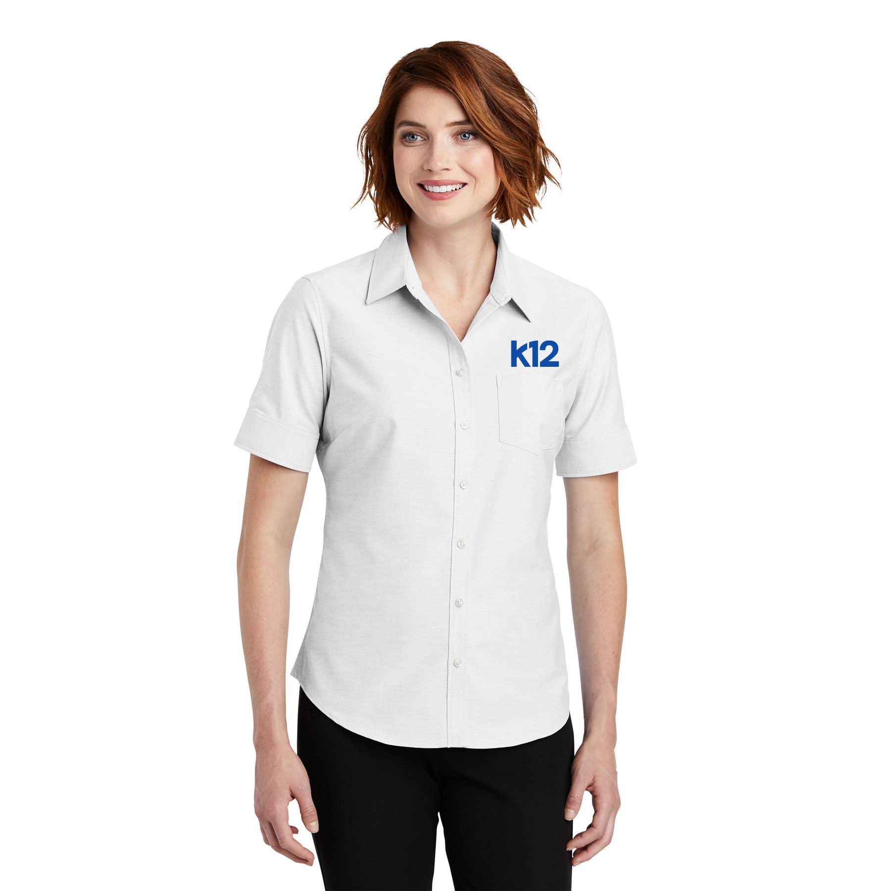 K12 LOGO SHORT SLEEVE SUPERPRO OXFORD SHIRT