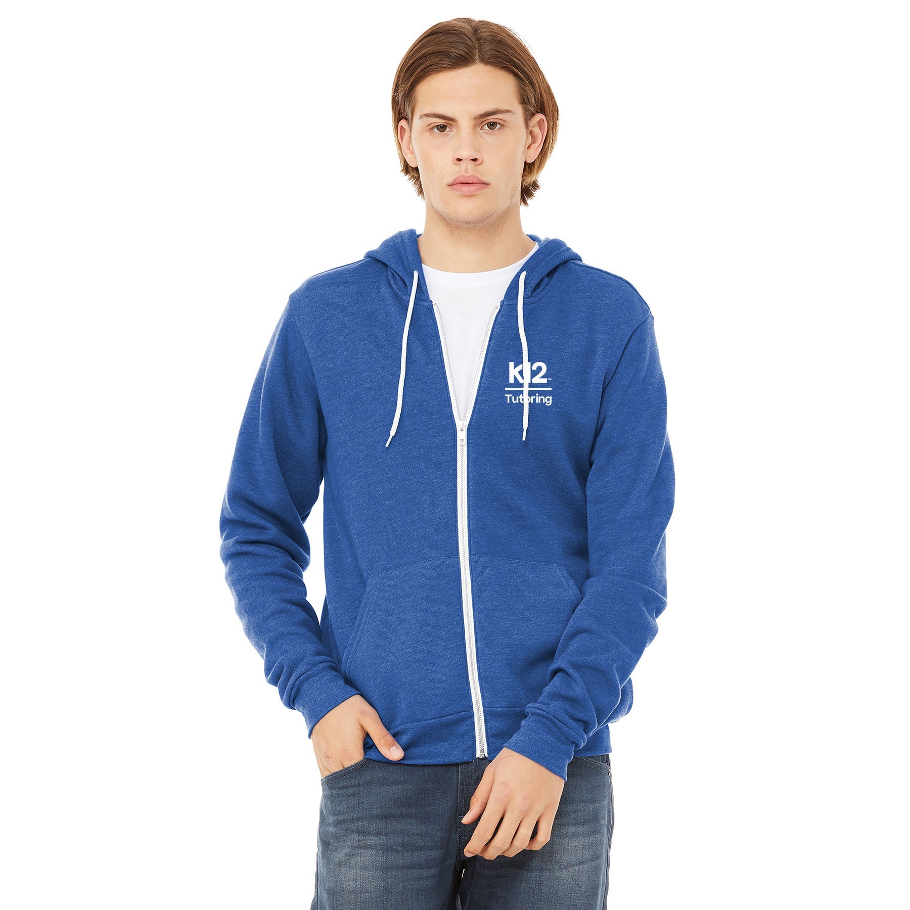 K12 TUTORING LOGO BELLA+CANVAS UNISEX SPONGE FLEECE FULL-ZIP HOODIE