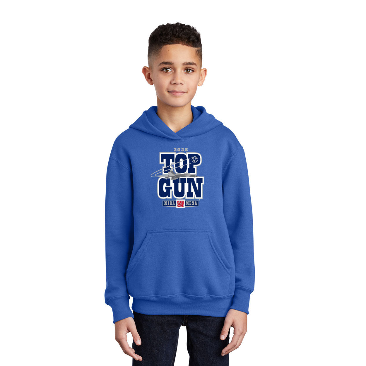 TOP GUN 25 TEXT YOUTH CORE FLEECE PULLOVER HOODED SWEATSHIRT