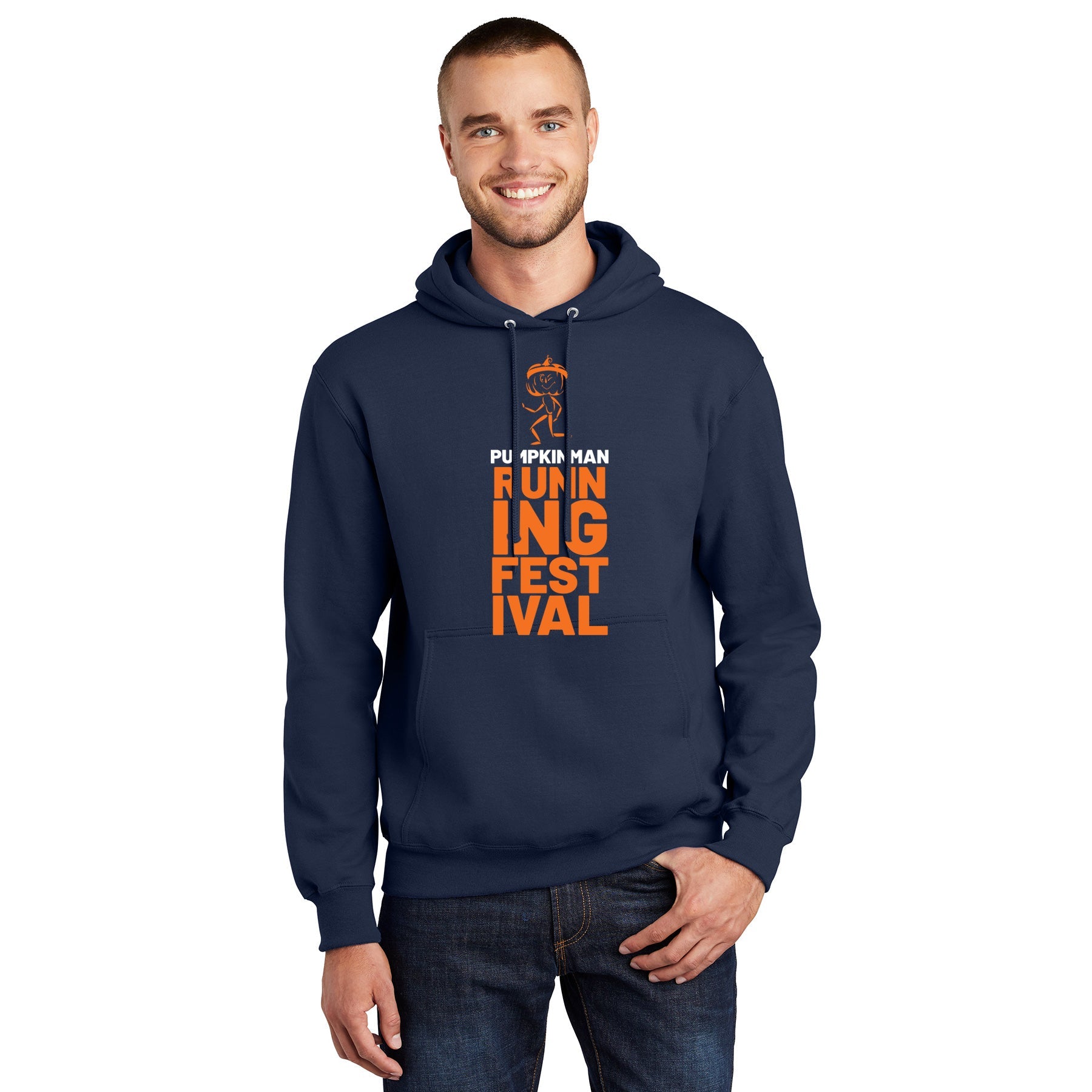 PUMPKIN HM & RF STACK ESSENTIAL FLEECE PULLOVER HOODED SWEATSHIRT