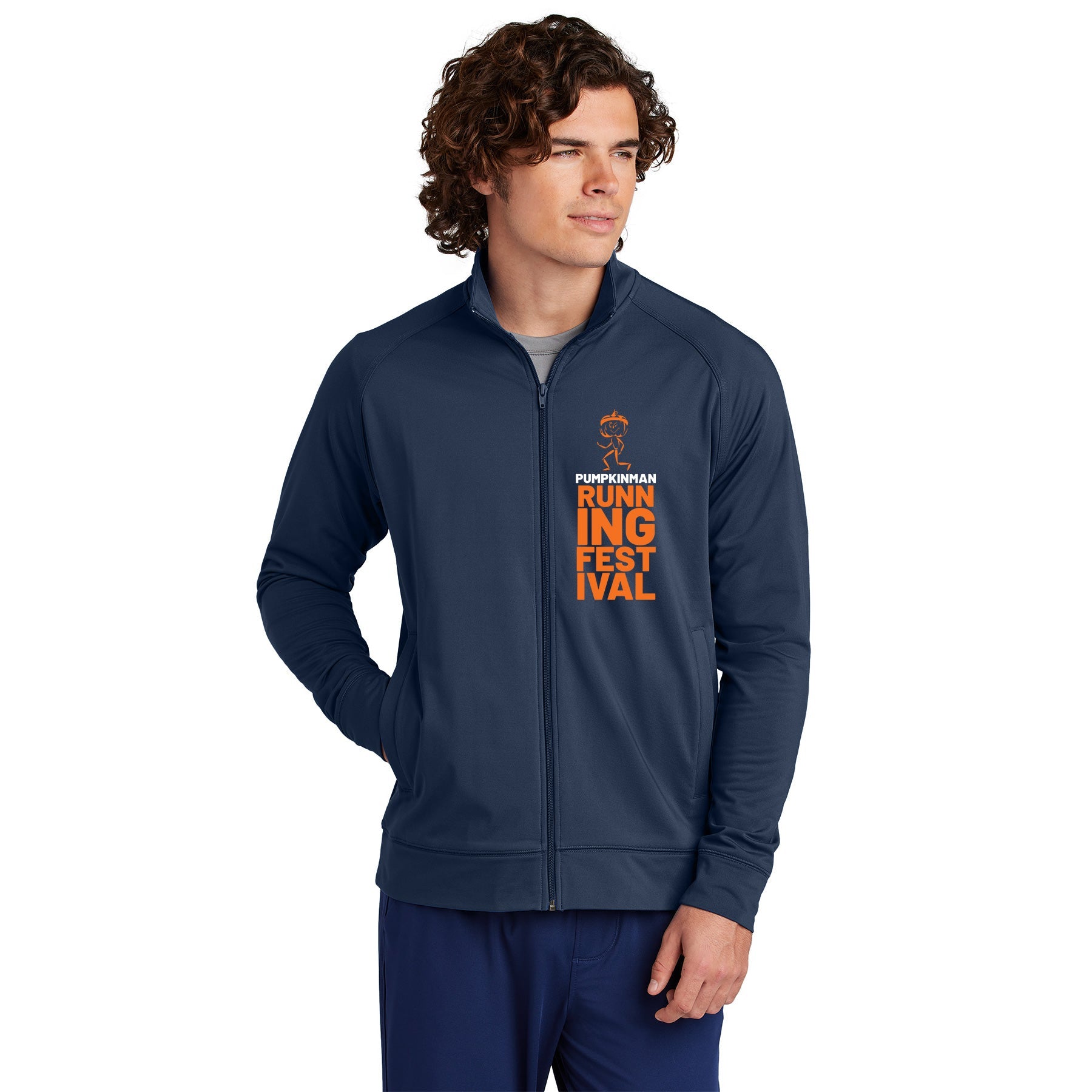 PUMPKINMAN TRIATHLON SMALL STACK WICKING STRETCH FULL-ZIP CADET JACKET