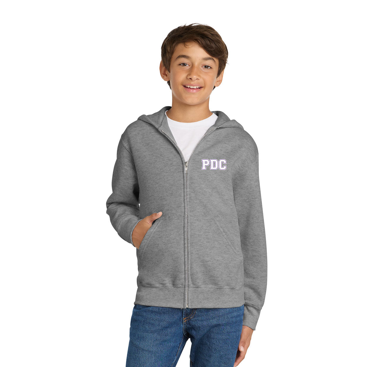 PRODIGY LOGO YOUTH CORE FLEECE FULL-ZIP HOODED SWEATSHIRT