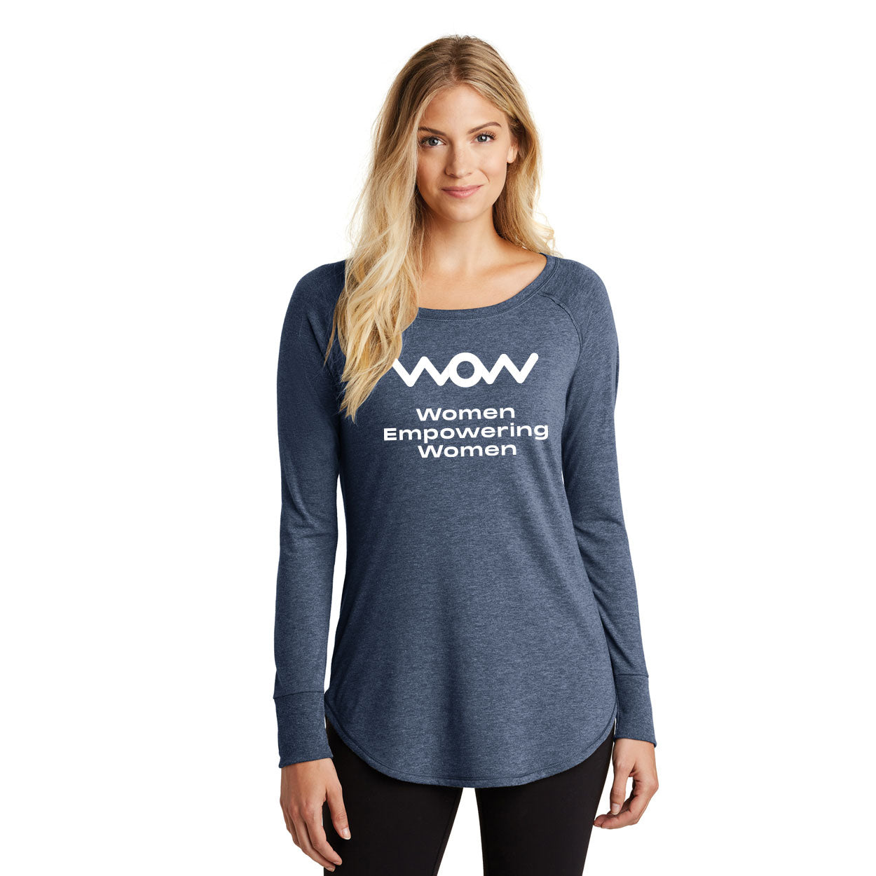 WOW WOMEN'S LONG SLEEVE TUNIC TEE