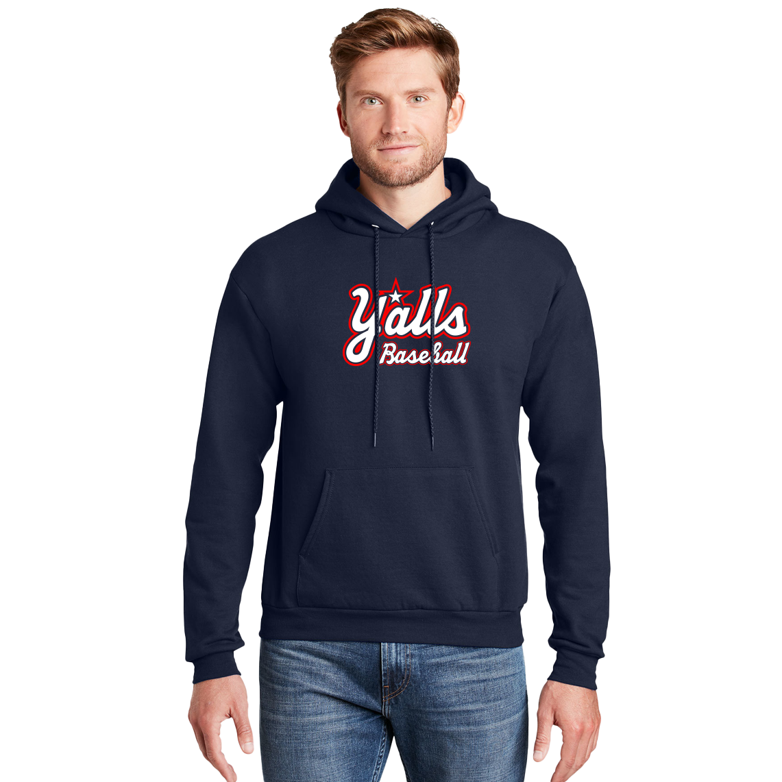 Y'ALLS BASEBALL PULLOVER HOODED SWEATSHIRT