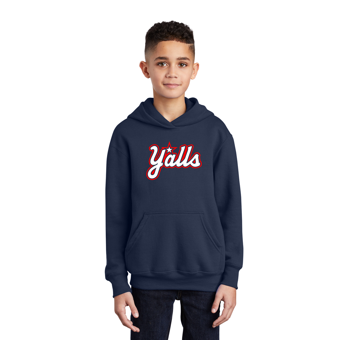 Y'ALLS LOGO YOUTH CORE FLEECE PULLOVER HOODED SWEATSHIRT