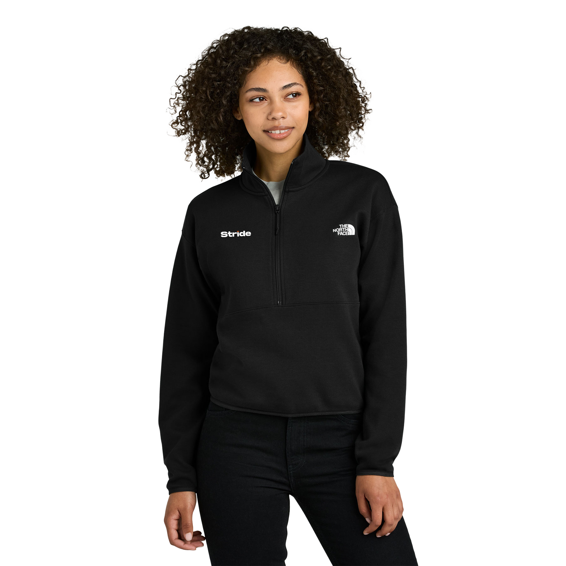 STRIDE EMBROIDERED THE NORTH FACE WOMENÕS DOUBLE-KNIT 1/2-ZIP FLEECE