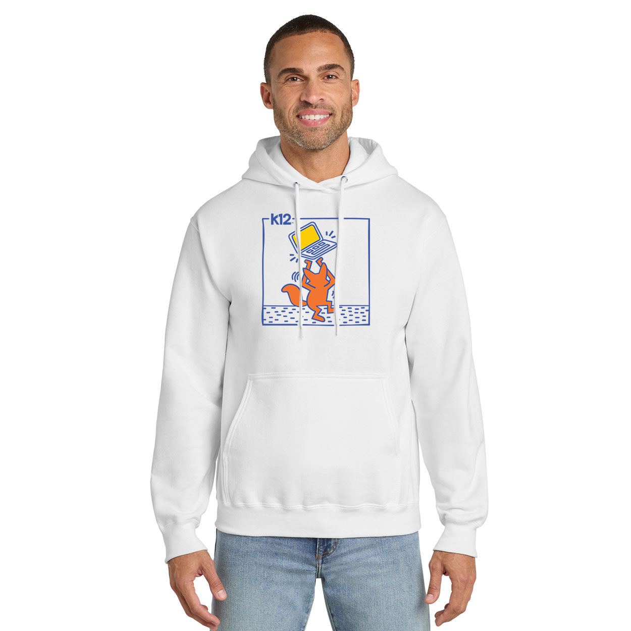 HARING STRIDER PULLOVER HOODED SWEATSHIRT