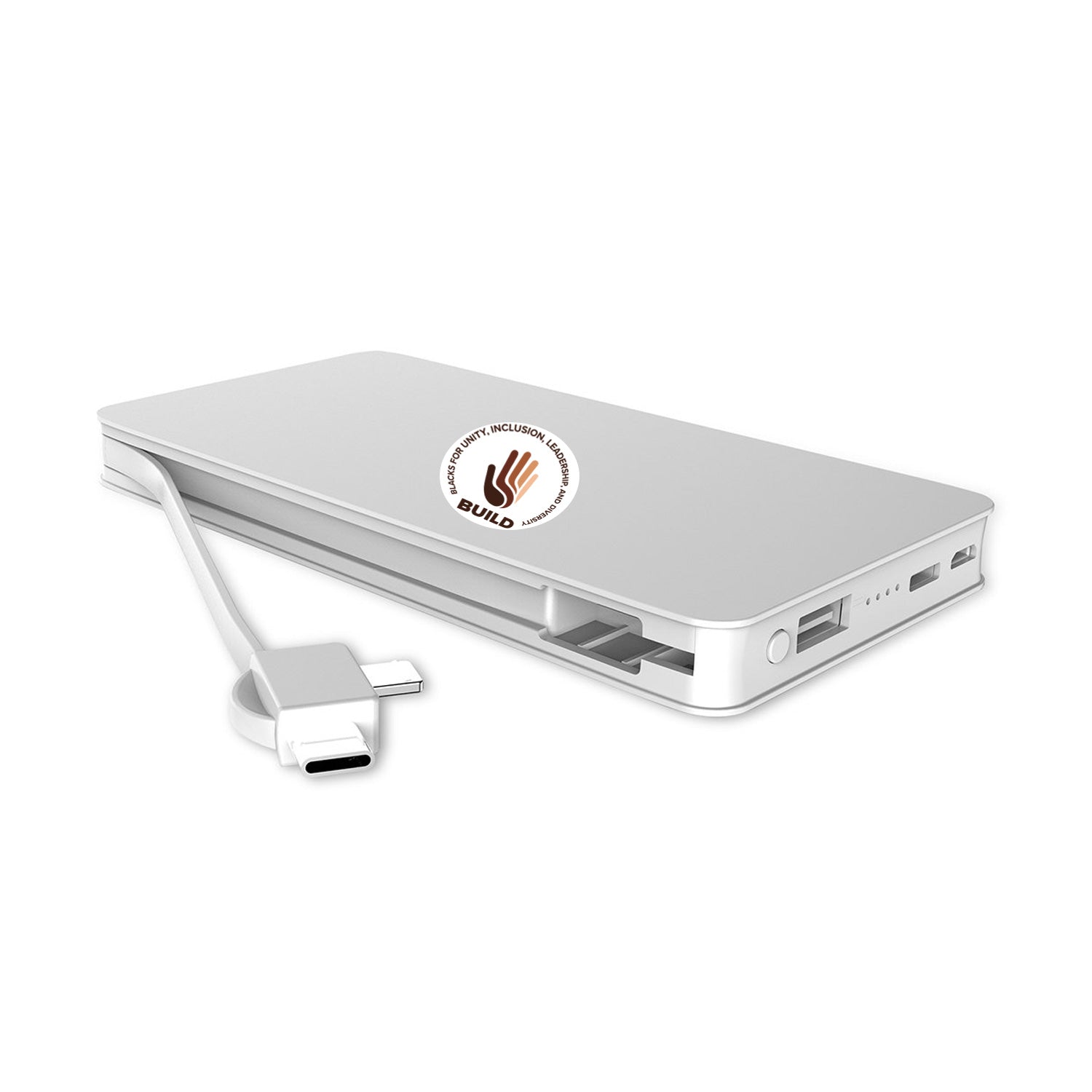 BUILD LOGO TRIO POWER BANK WIRELESS CHARGING PAD WITH 3-IN-1 CABLE