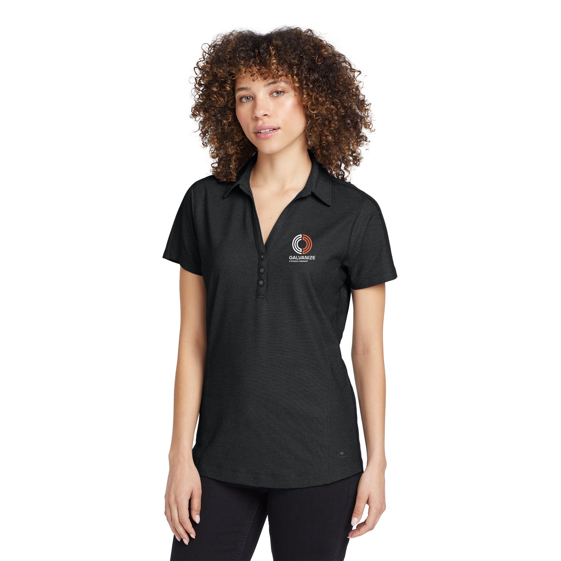 GALVANIZE LOGO LADIES ONYX POLO - EMBROIDERED