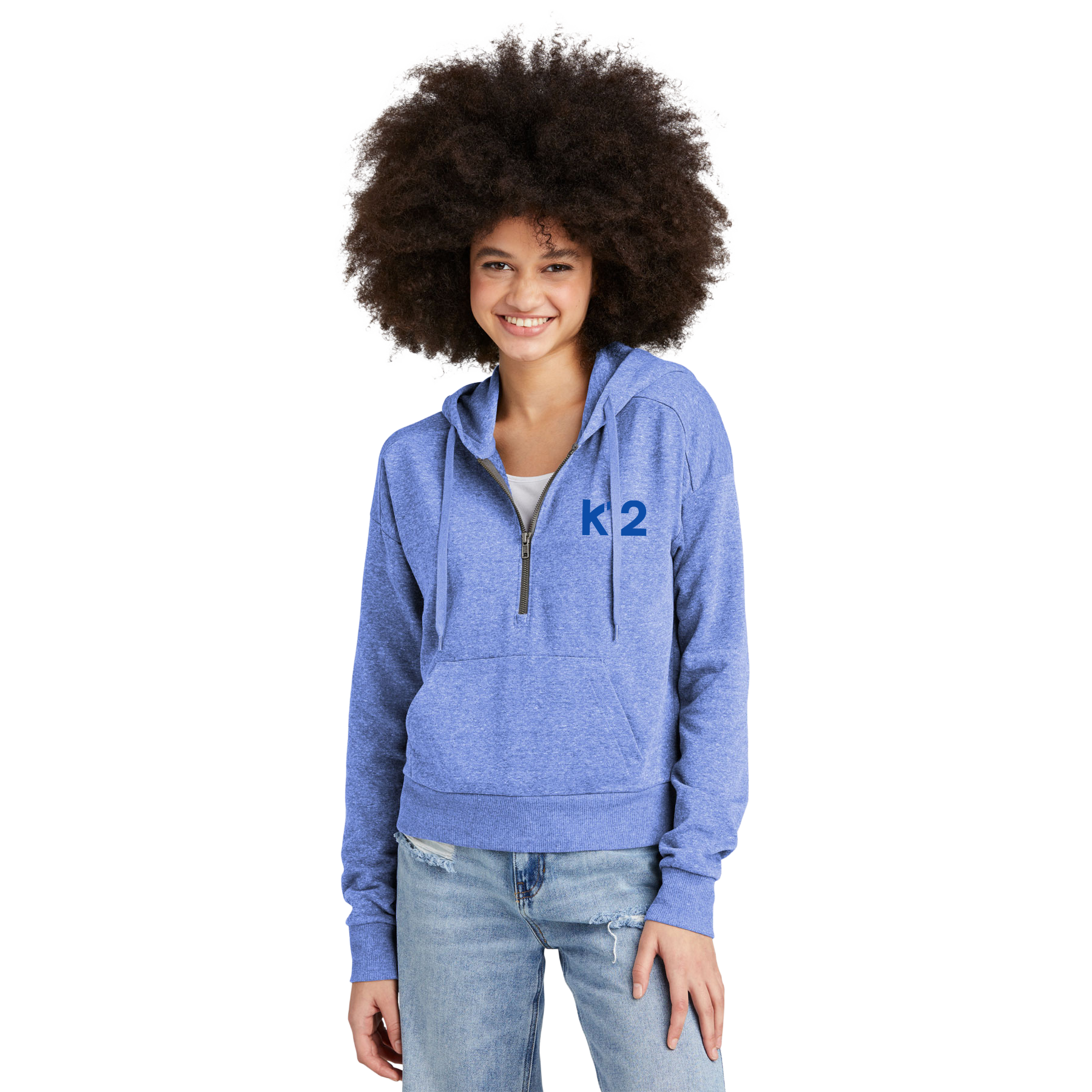 K12 LOGO  WOMENÕS PERFECT TRI FLEECE 1/2-ZIP PULLOVER