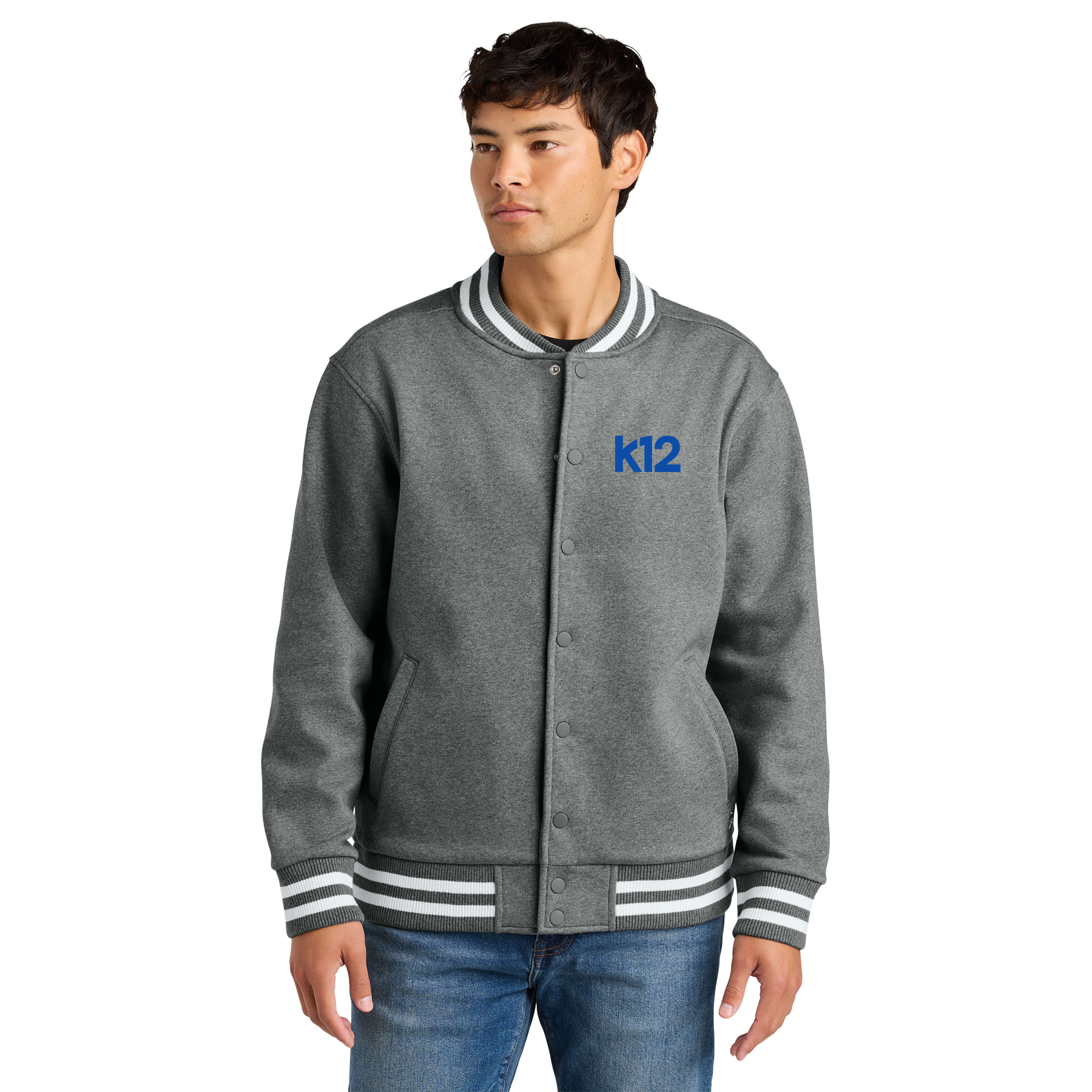 K12 LOGO NEW ERA VARSITY HEAVYWEIGHT FLEECE JACKET