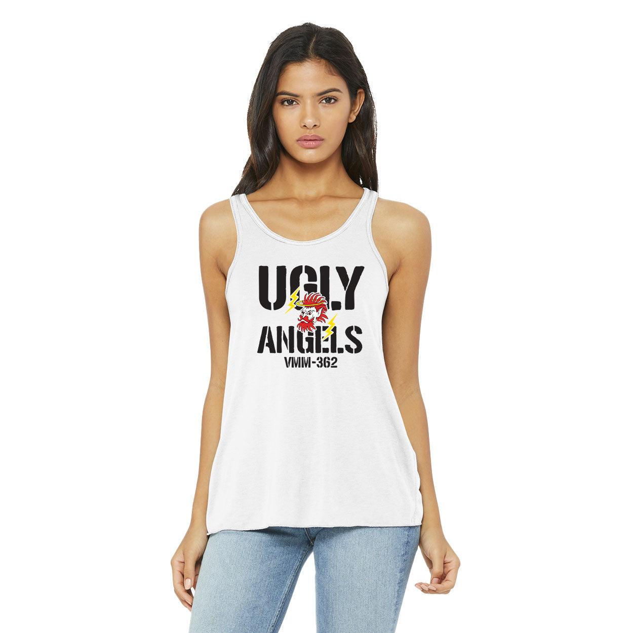 VMM-362 UGLY ANGELS BELLA+CANVAS  FLOWY RACERBACK TANK