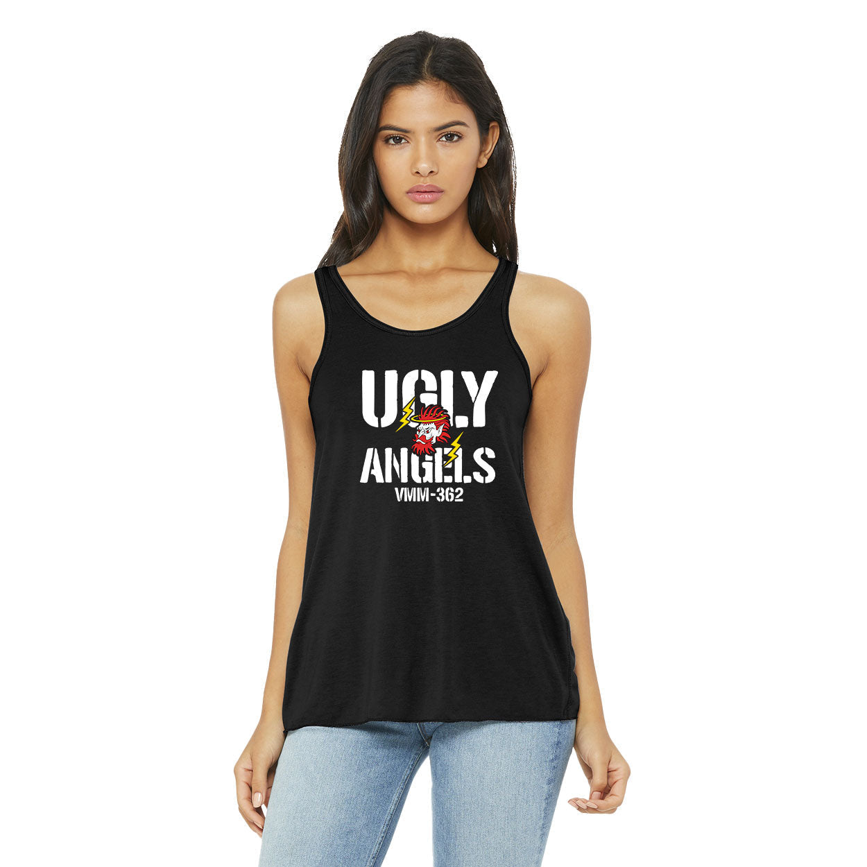 VMM-362 UGLY ANGELS BELLA+CANVAS  FLOWY RACERBACK TANK