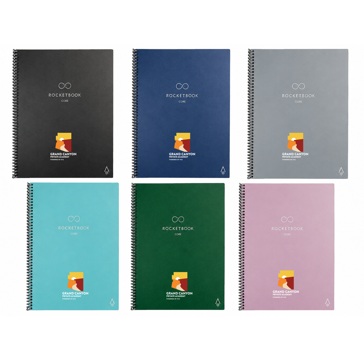 Grand Canyon Private Academy Rocketbook Core Reusable Smart Notebook, Lined Pages For School, Work and Creative Projects, Letter Size 8.5x11