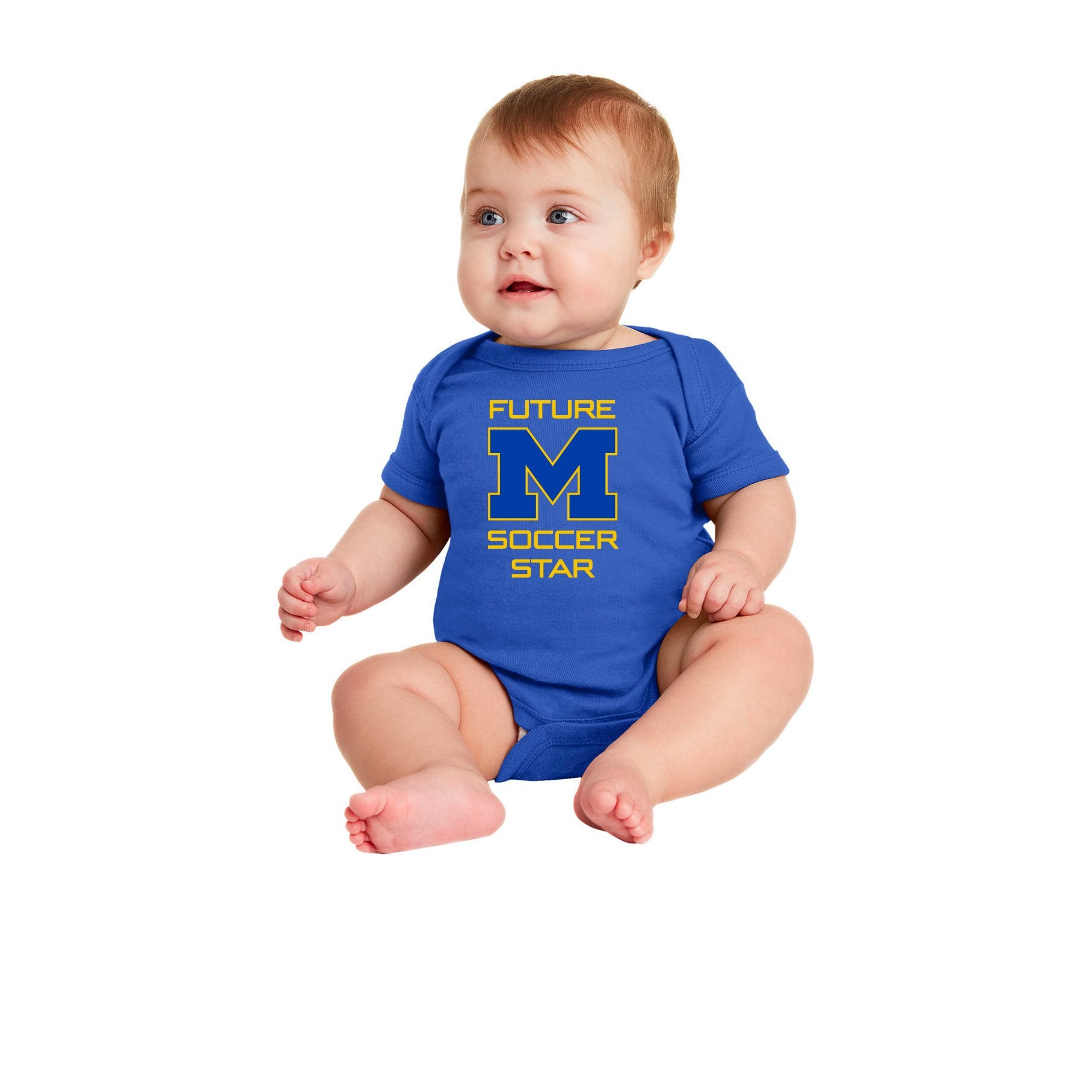 Mira Mesa Soccer Baby Onsie - Royal Blue