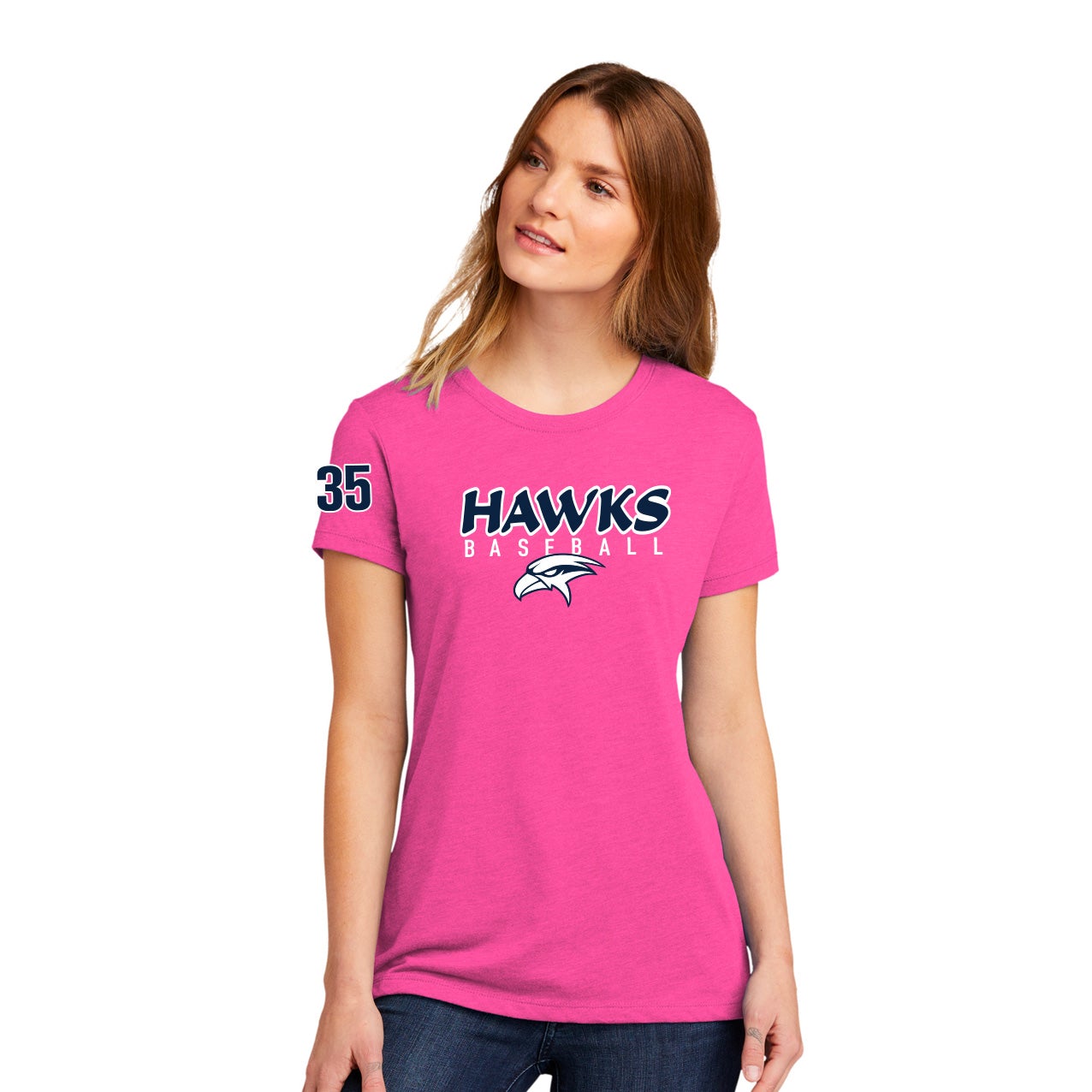 Hawks Baseball Women's Cotton Tee