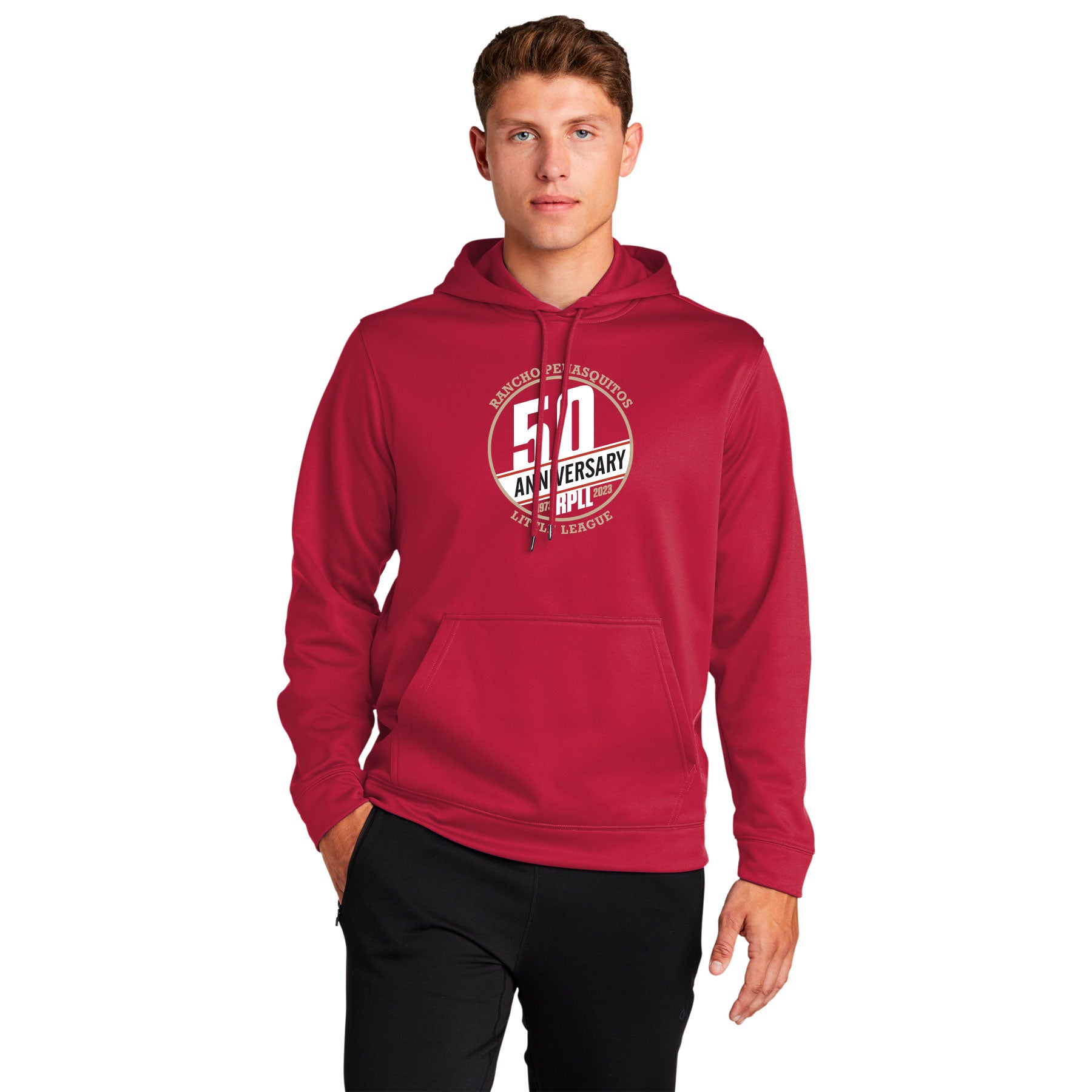 RPLL 50 STAMP ADULT & YOUTH WICKING FLEECE HOODED PULLOVER