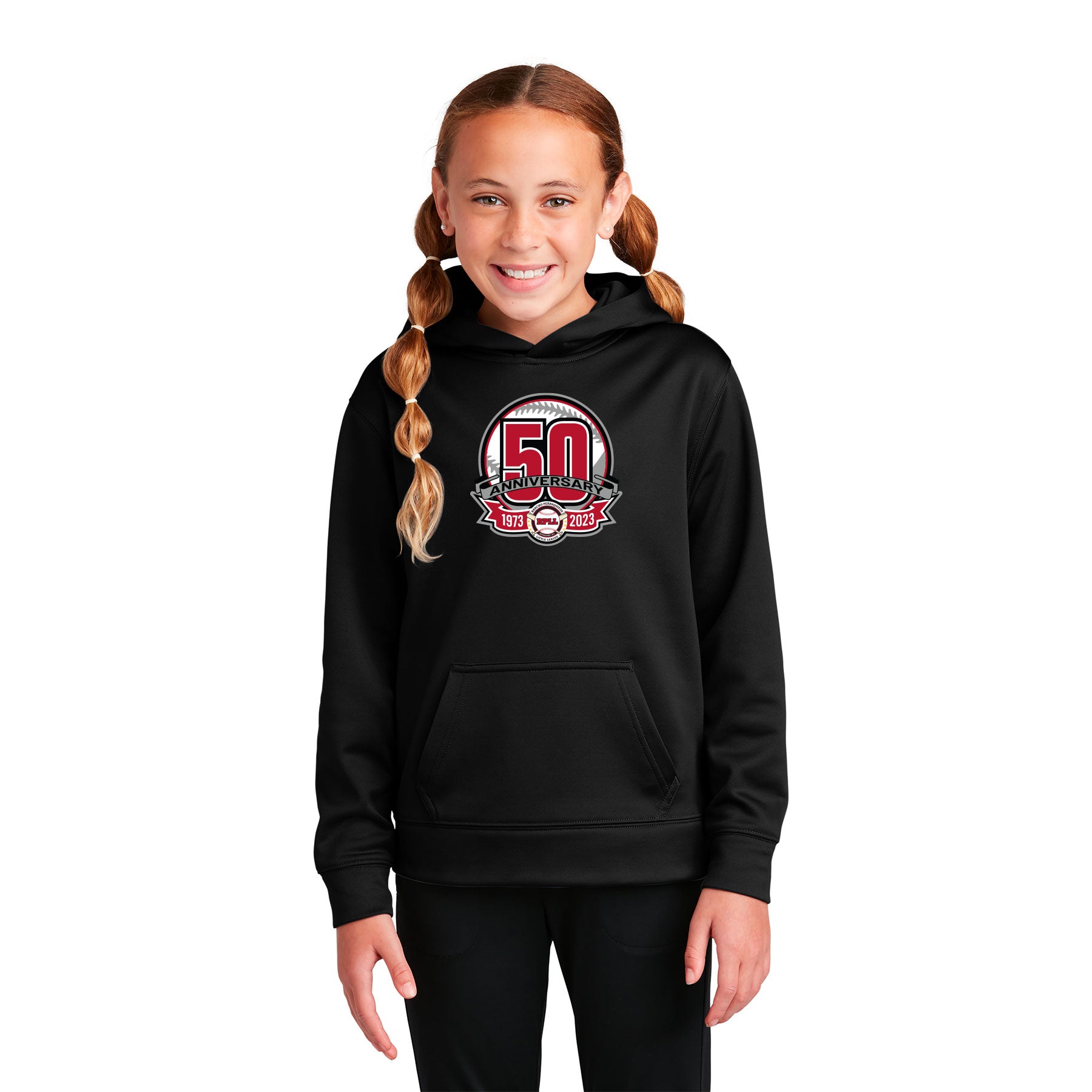 RPLL 50 PATCH ADULT & YOUTH PERFORMANCE HOODED SWEATSHIRT