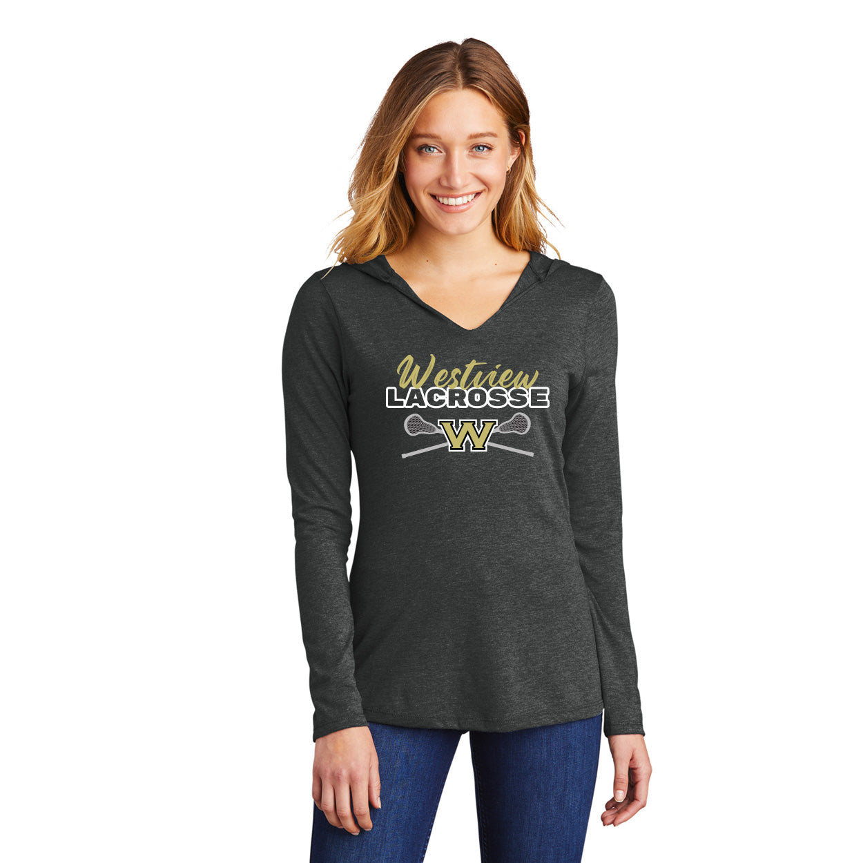 WESTVIEW LACROSSE SCRIPT LONG SLEEVE HOODIE