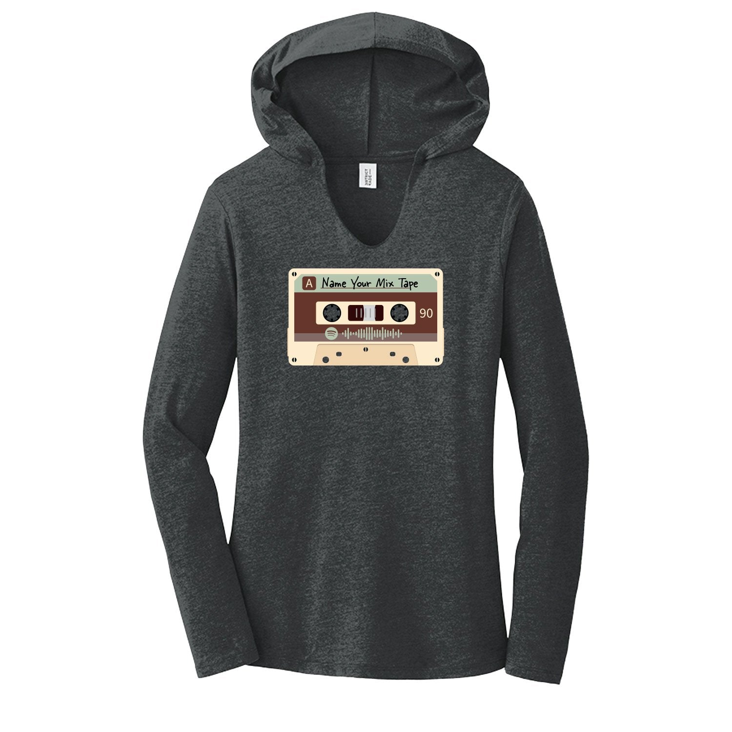 SCANNABLE: Spotify Mix Tape Vol. 2 Women's Hooded Long Sleeve Tee