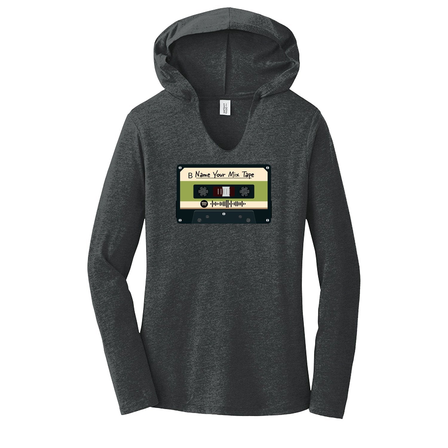 SCANNABLE: Spotify Mix Tape Vol. 3 Women's Hooded Long Sleeve Tee