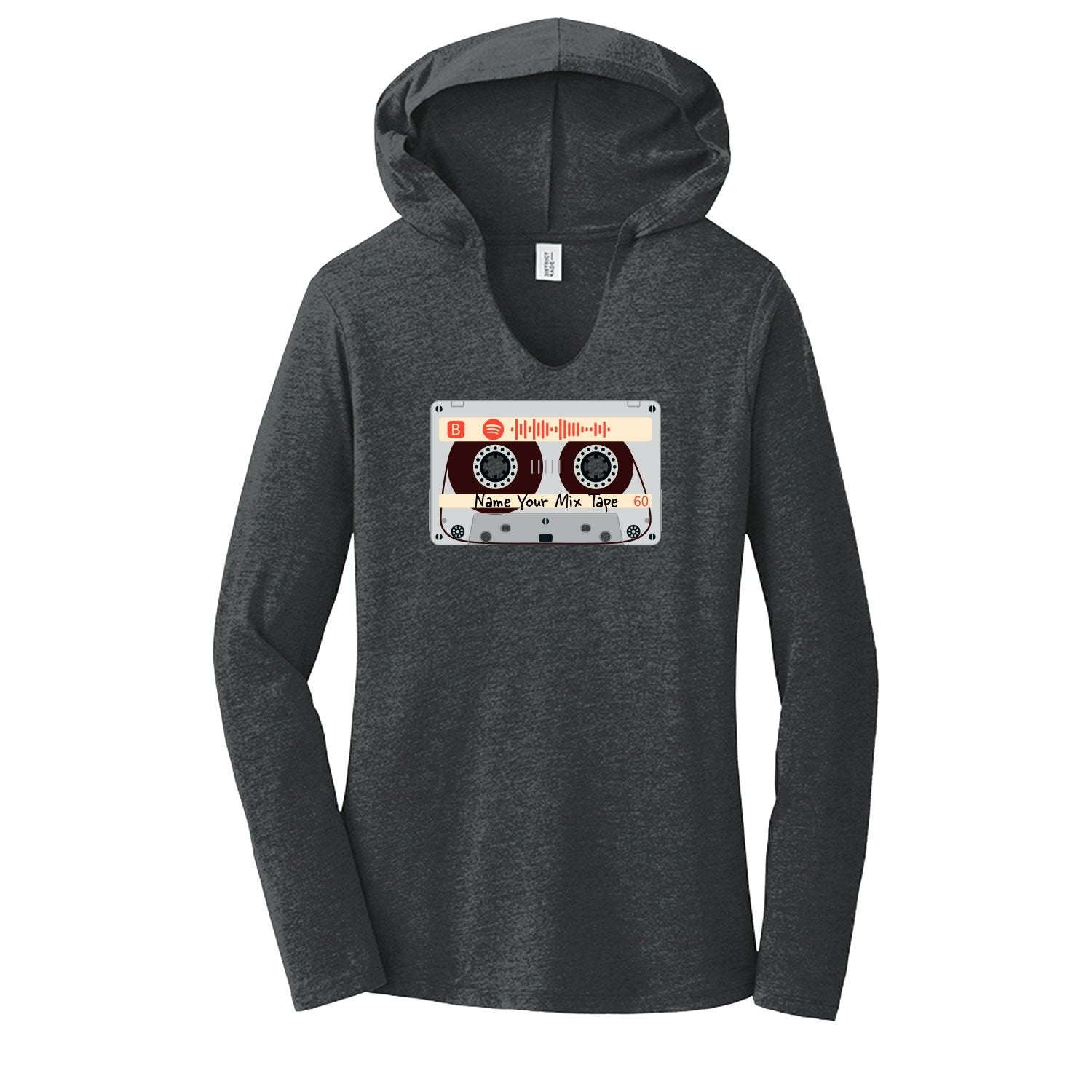 SCANNABLE: Spotify Mix Tape Vol. 4 Women's Hooded Long Sleeve Tee