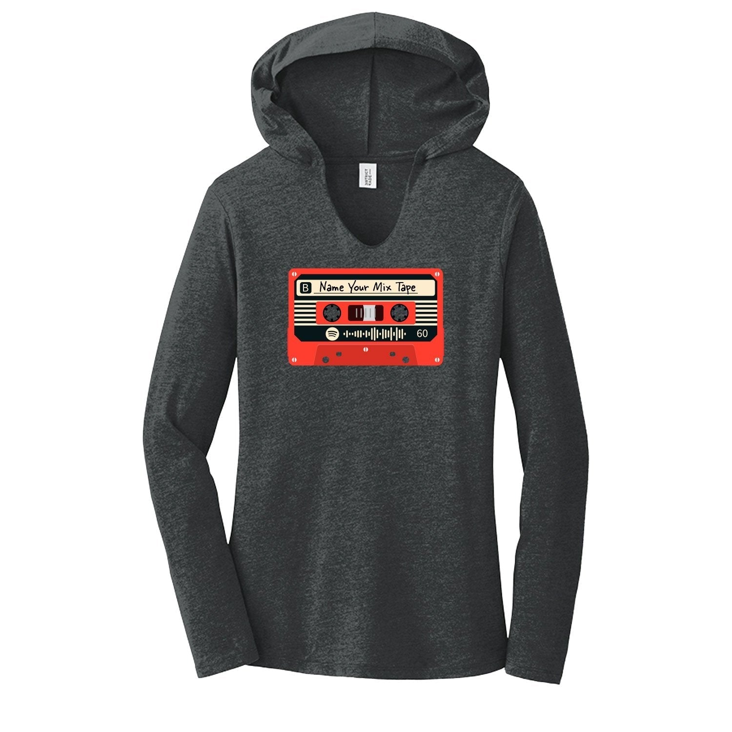 SCANNABLE: Spotify Mix Tape Vol. 5 Women's Hooded Long Sleeve Tee